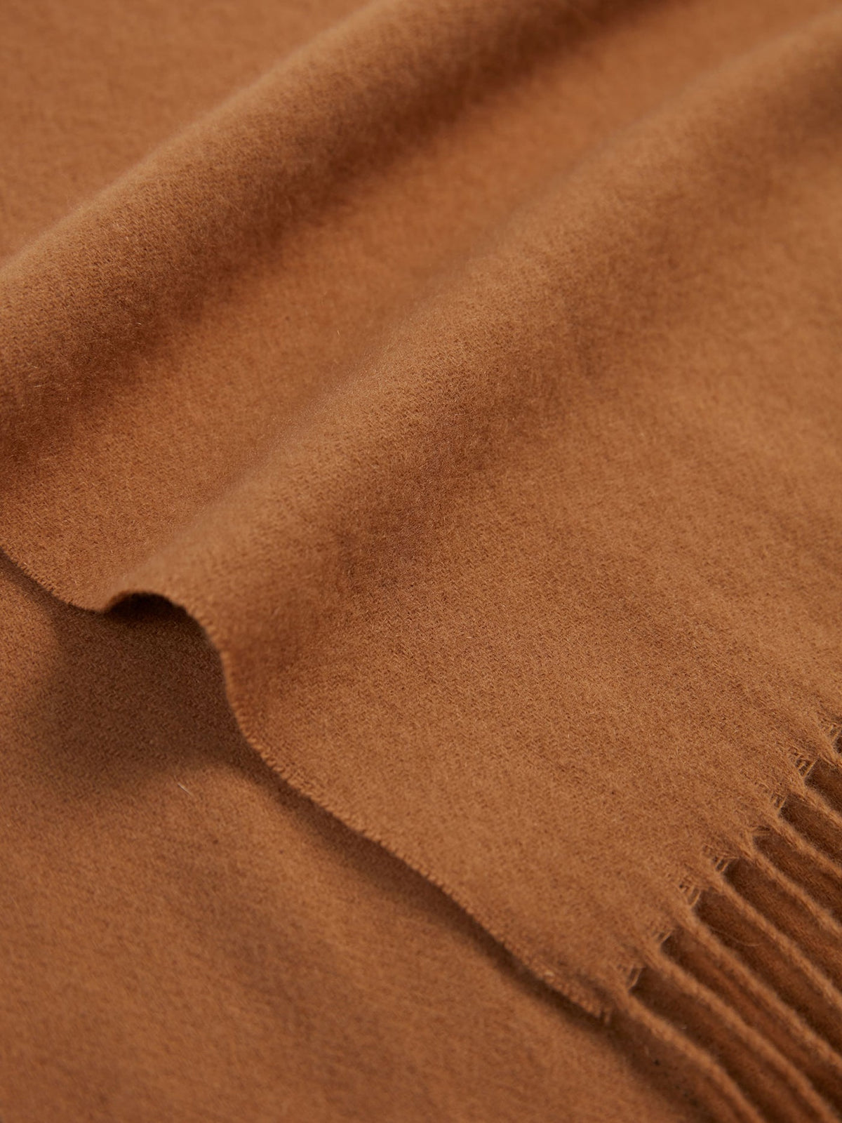Oversized Cashmere Woven Scarf — Golden Brown