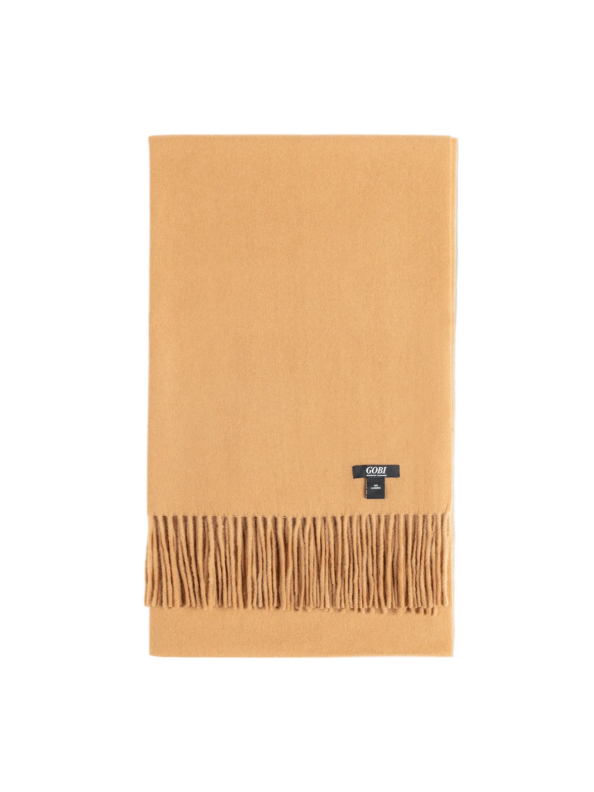 Oversized Cashmere Woven Scarf — Golden Brown