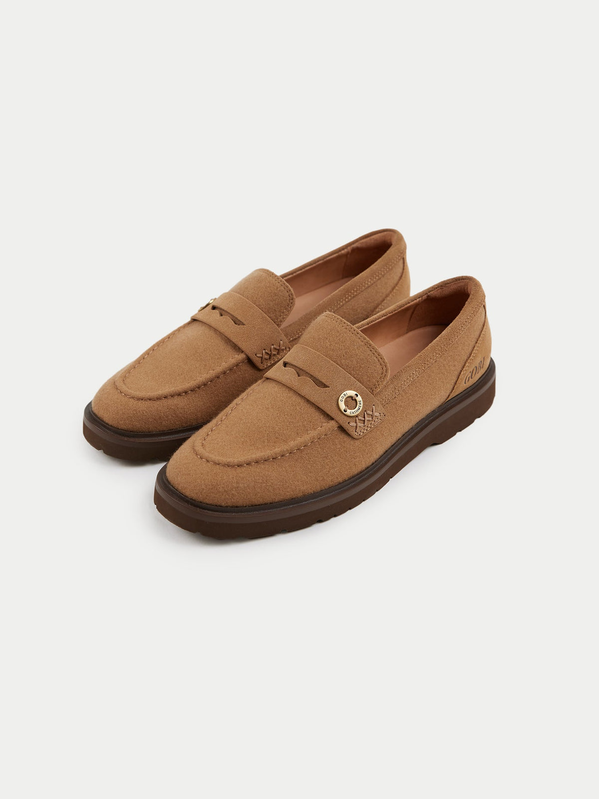 Cashmere Loafers — Golden Brown