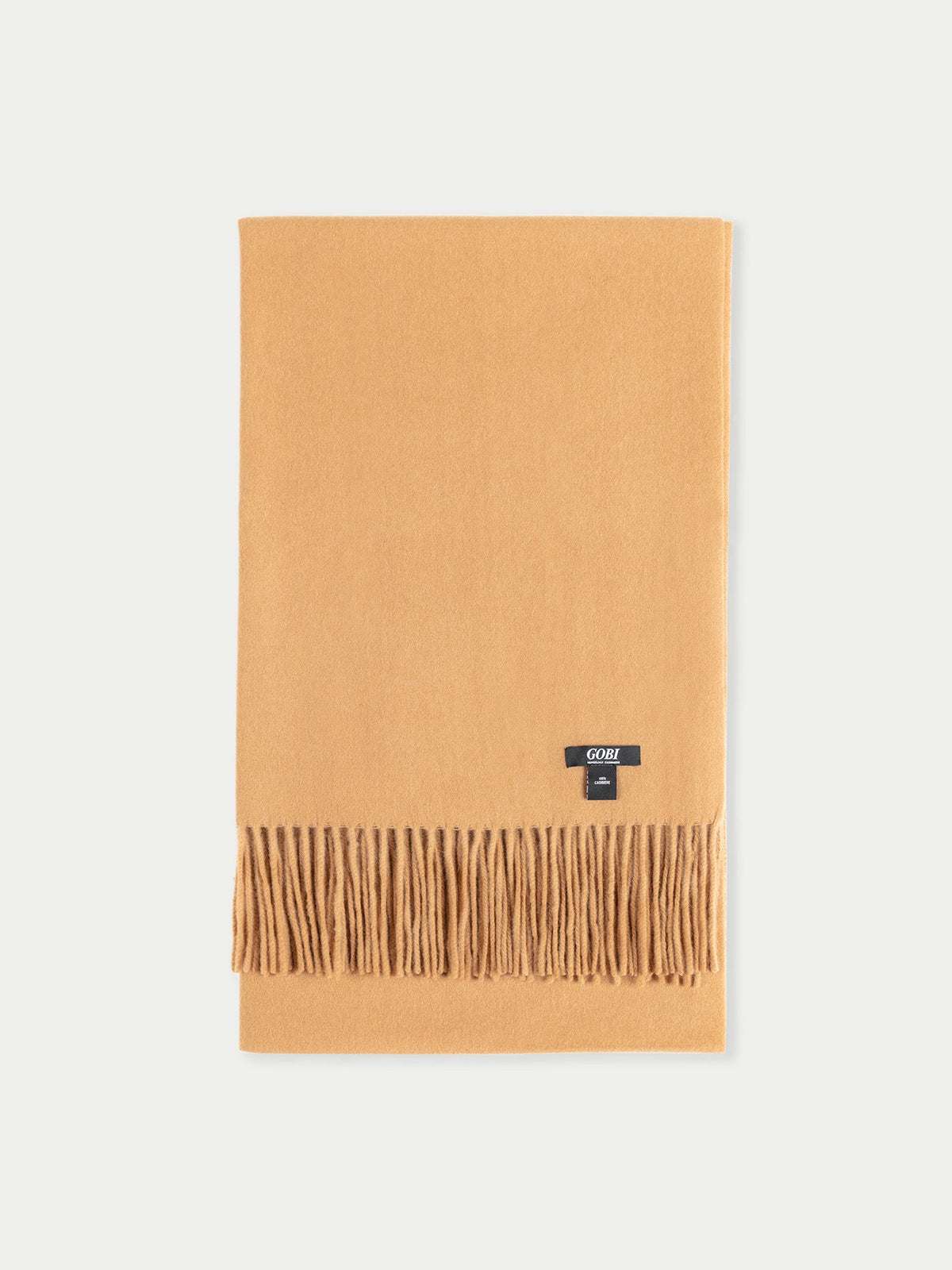 Oversized Cashmere Woven Scarf — Golden Brown