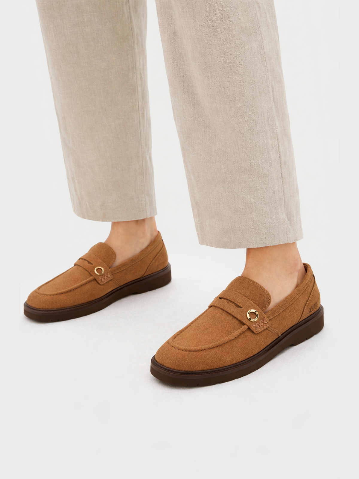 Cashmere Loafers — Golden Brown