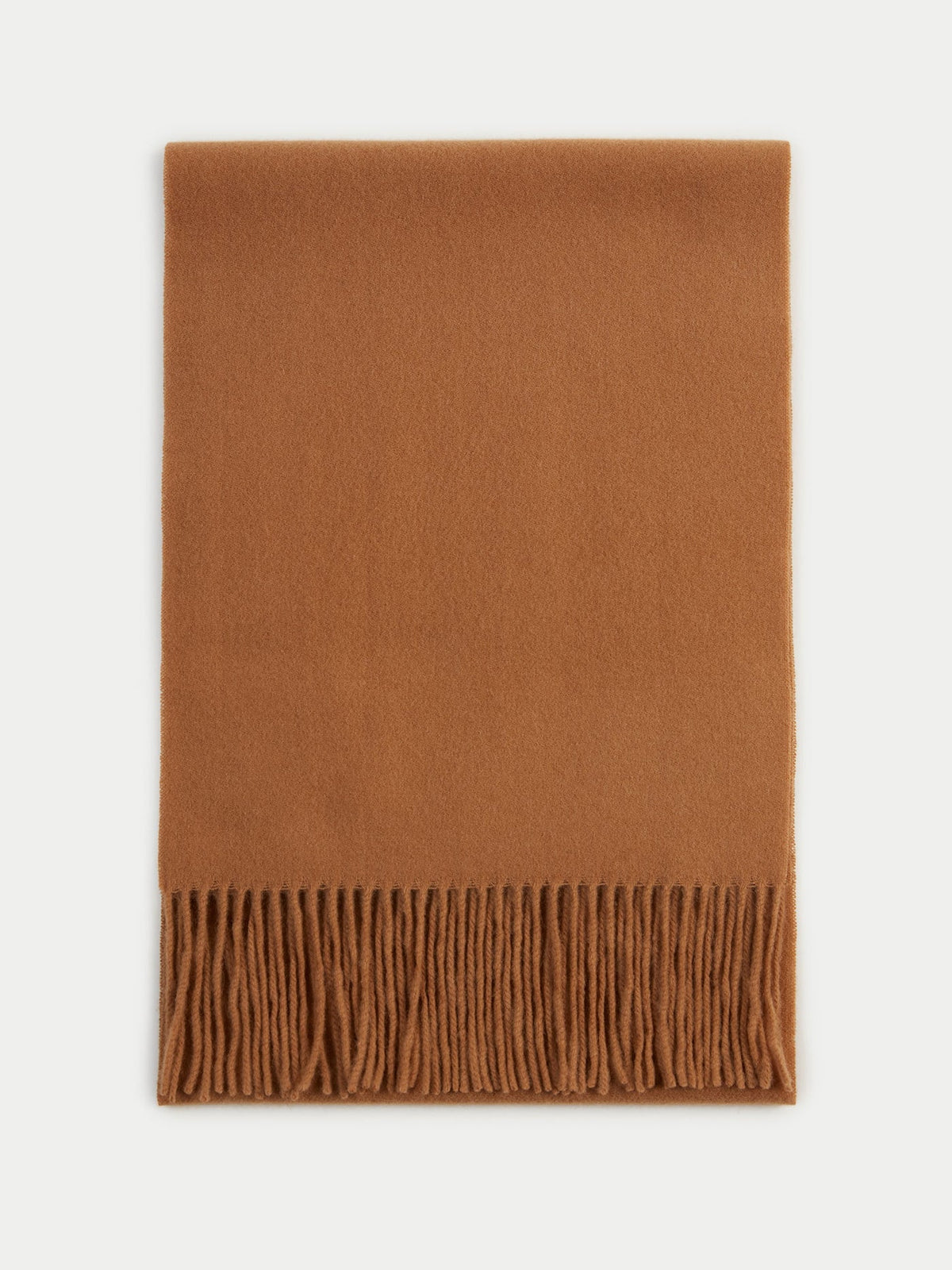 Oversized Cashmere Woven Scarf — Golden Brown