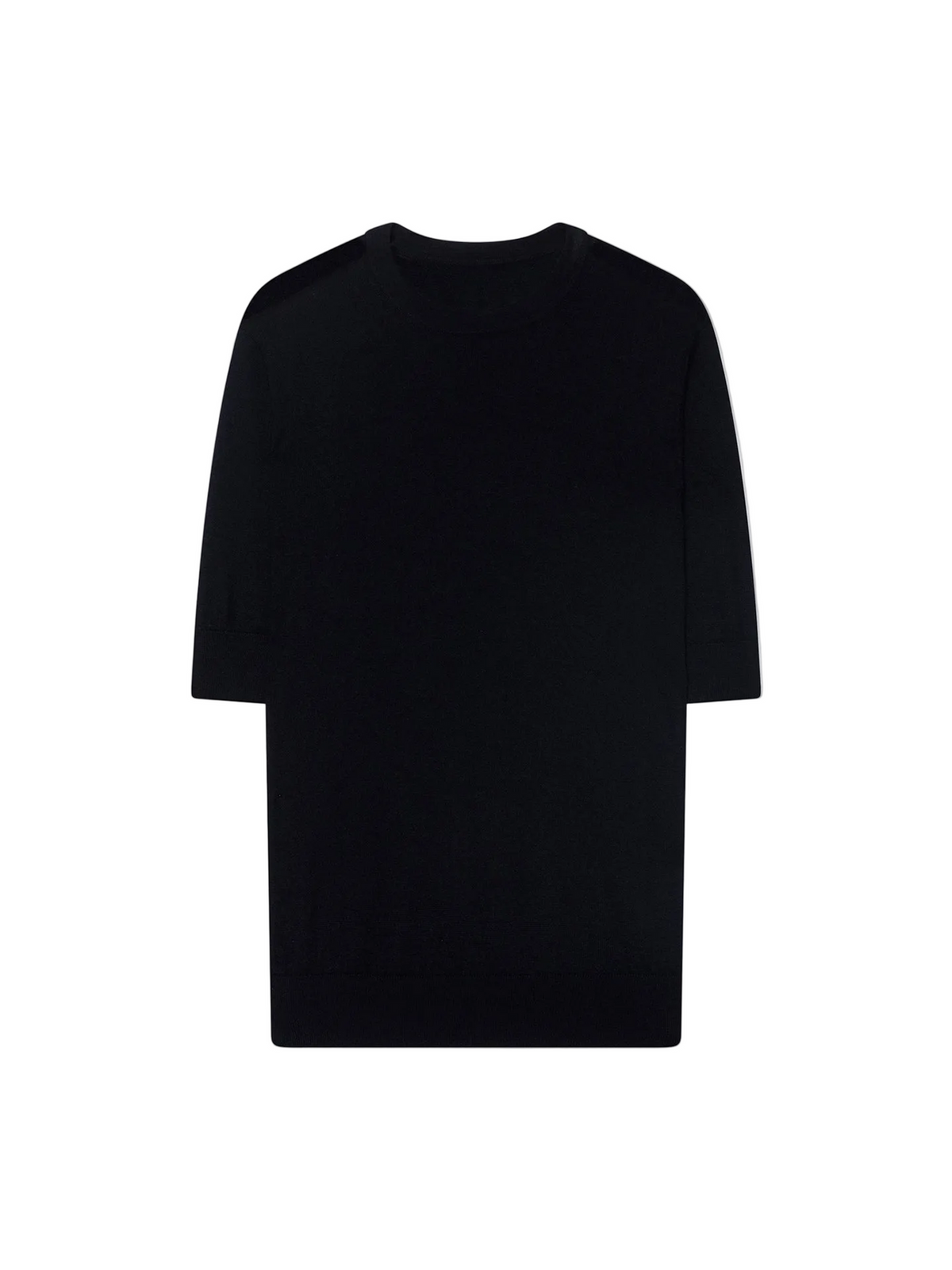 Silk Cashmere Crew Neck T-shirt — Graphite Black