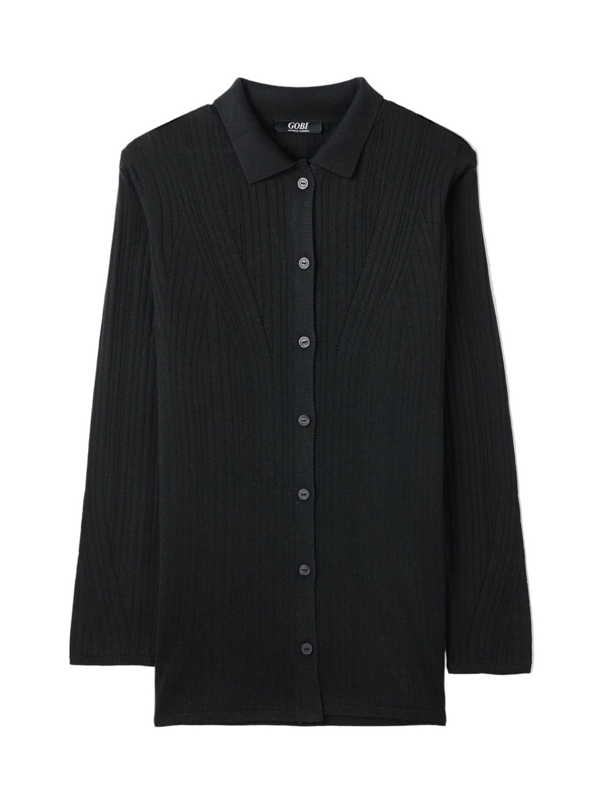 Silk Cashmere Cardigan — Graphite Black