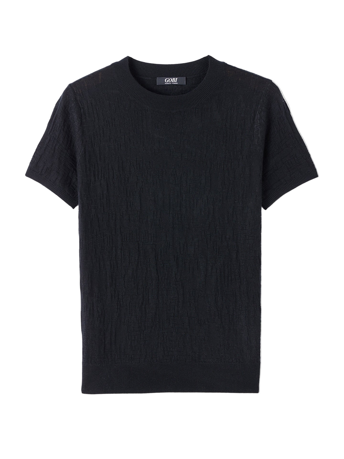 Silk Cashmere T-shirt — Graphite Black
