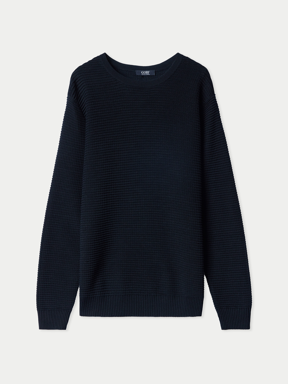 Textured-knit Silk Cashmere Sweater — Graphite Black