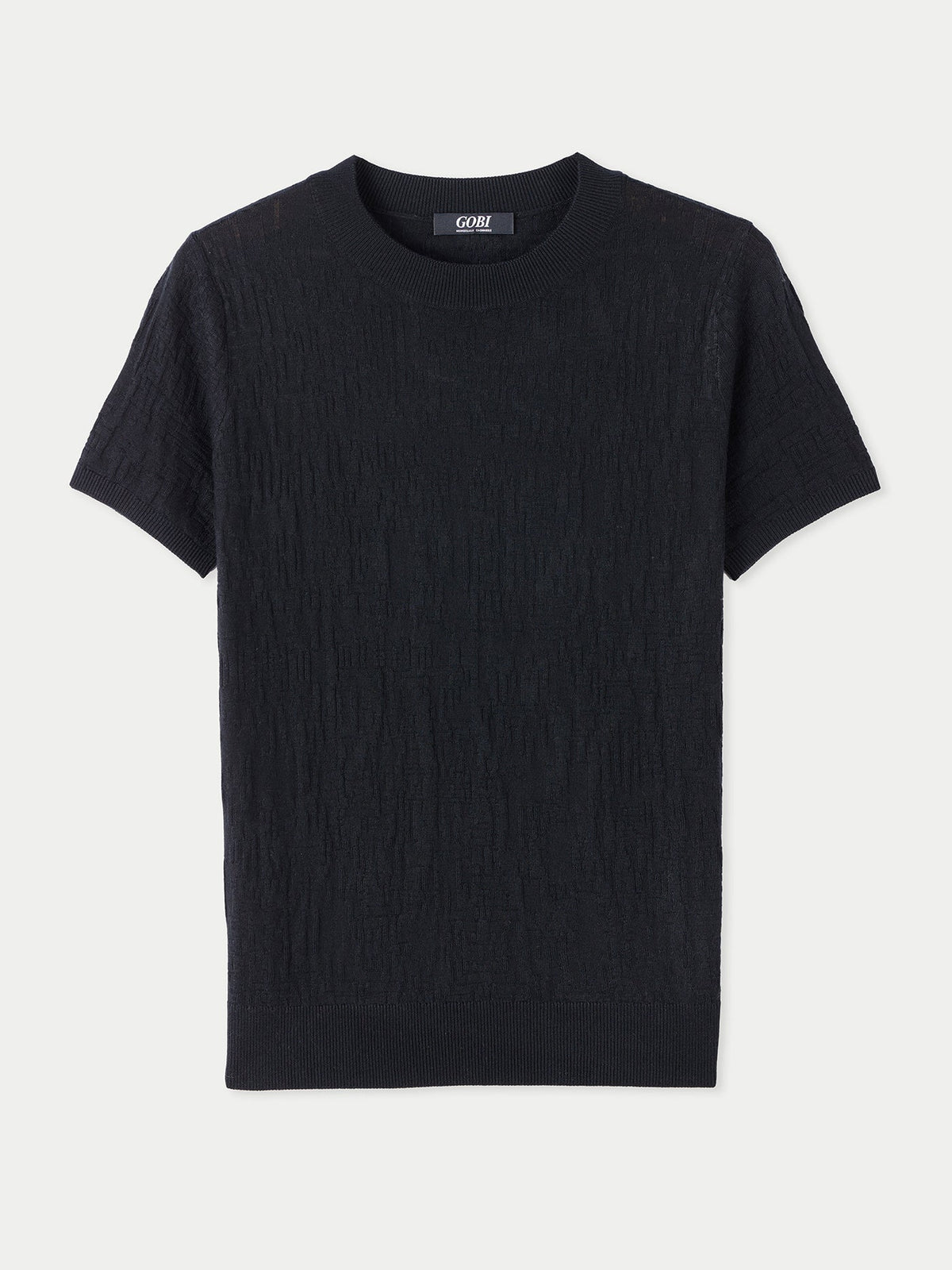 Silk Cashmere T-shirt — Graphite Black