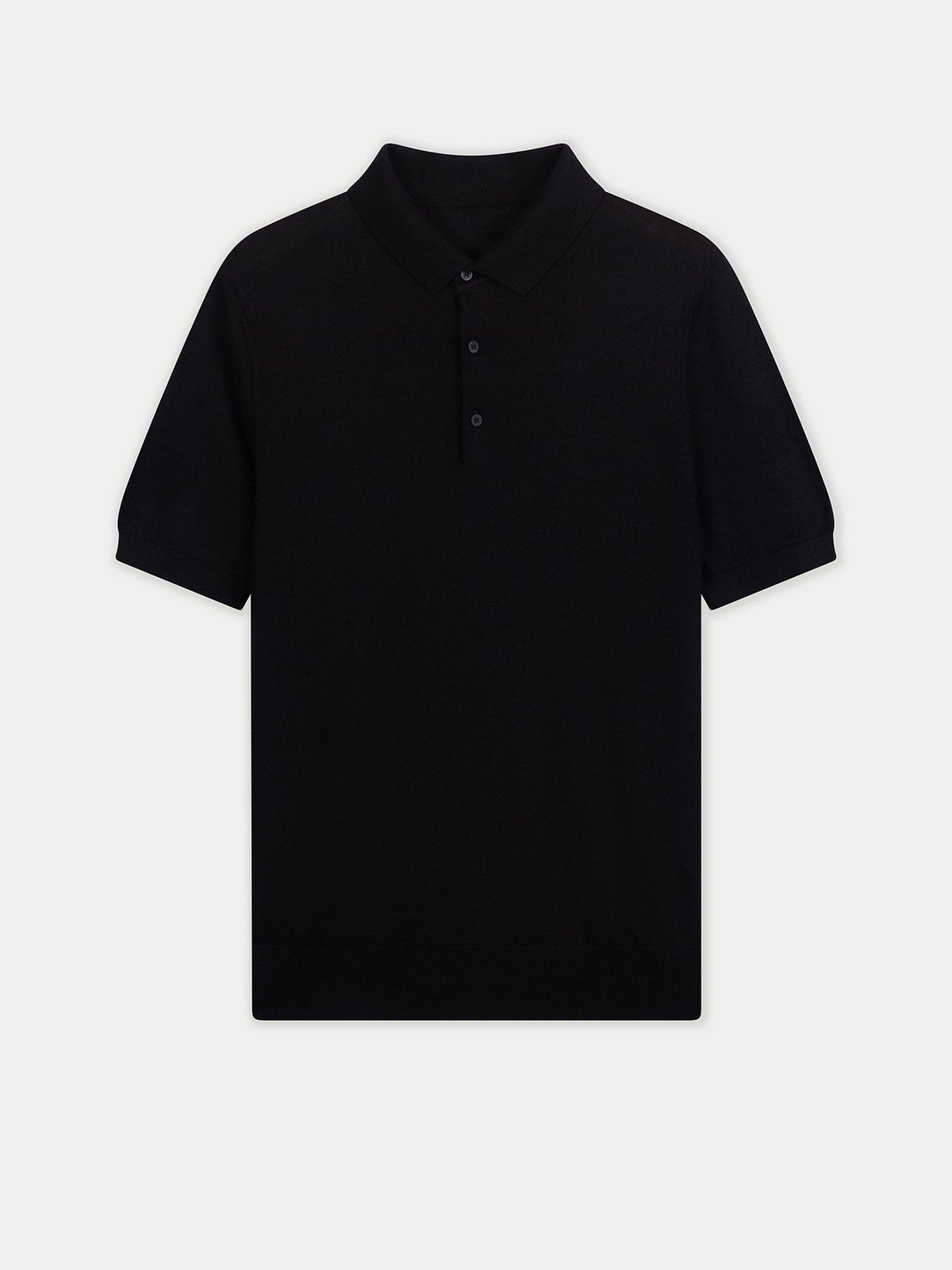 Men Classic Polo Shirt With Short Sleeve — Graphite Black