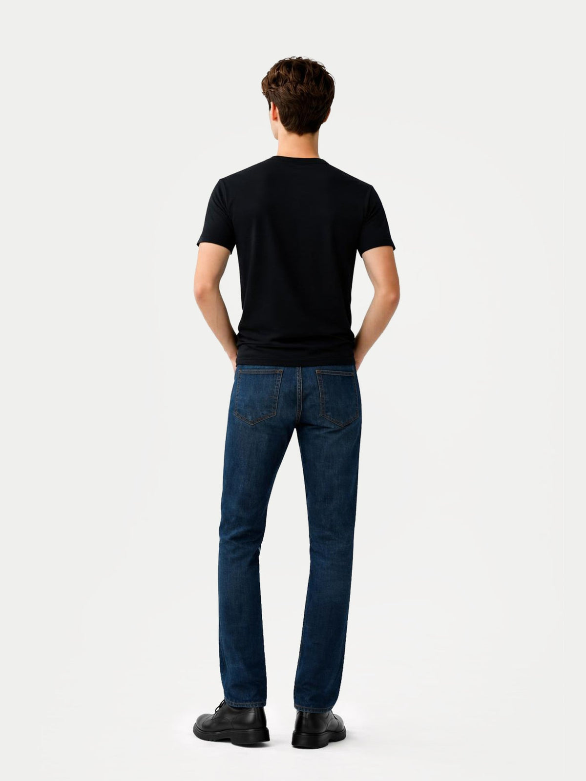 Silk Cashmere Crew Neck T-shirt — Graphite Black