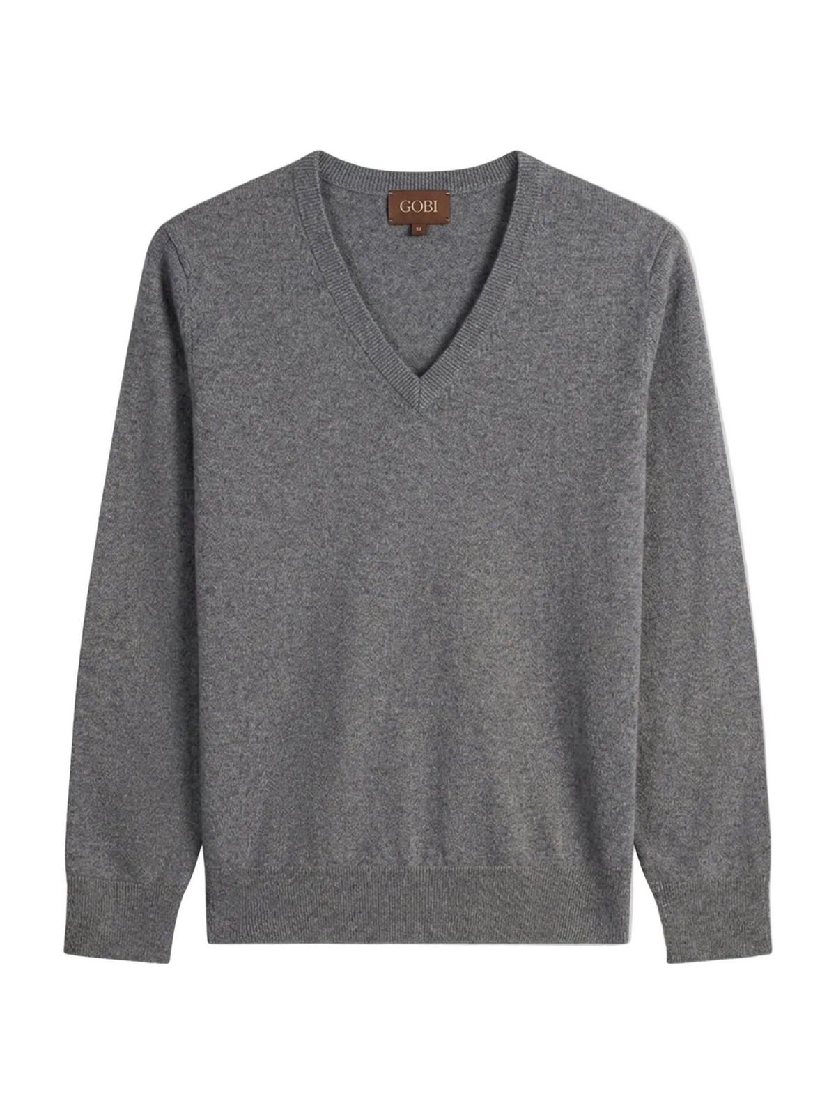Timeless Cashmere V-neck Sweater — Gray