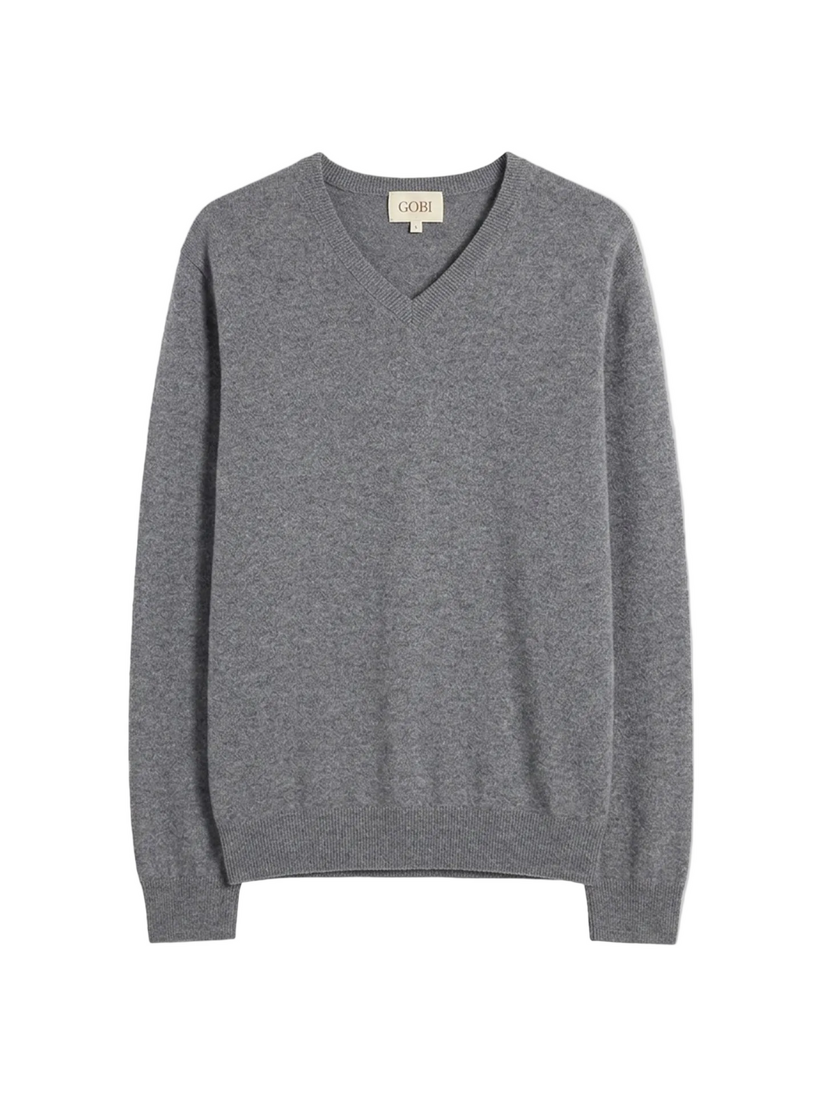Timeless V-neck Cashmere Sweater — Gray