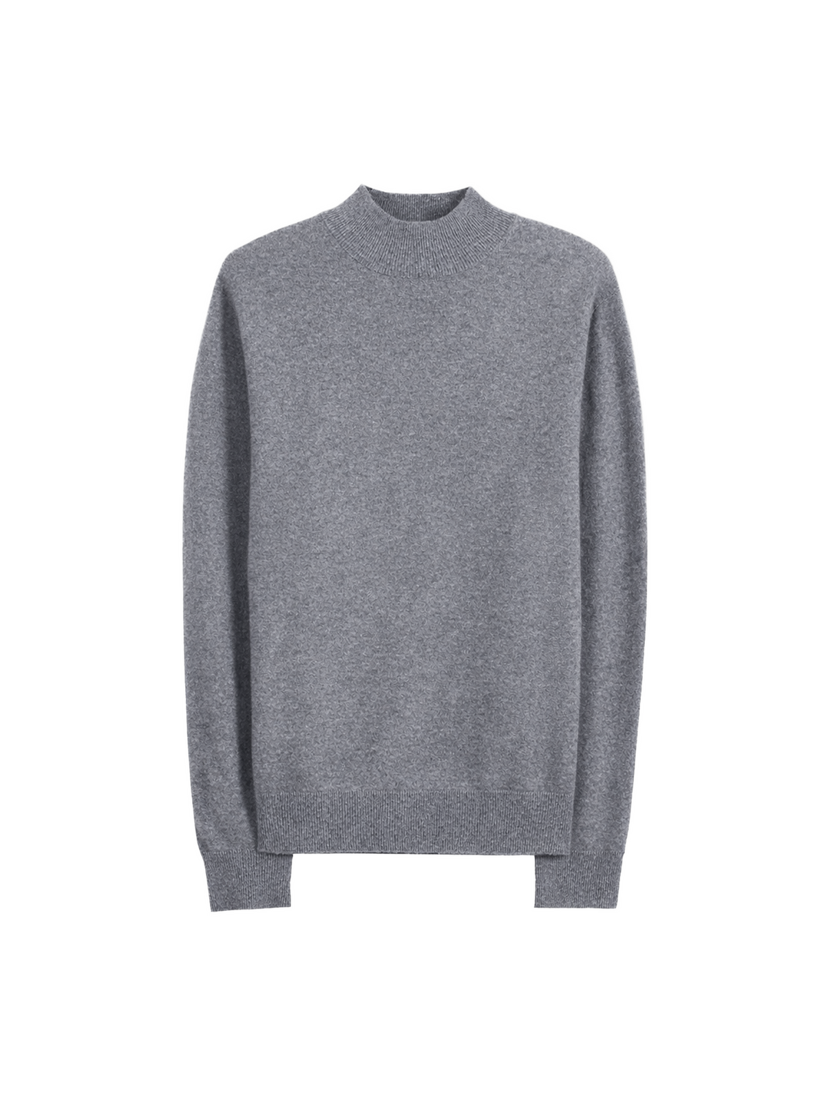 Timeless Mock Neck Cashmere Sweater — Gray