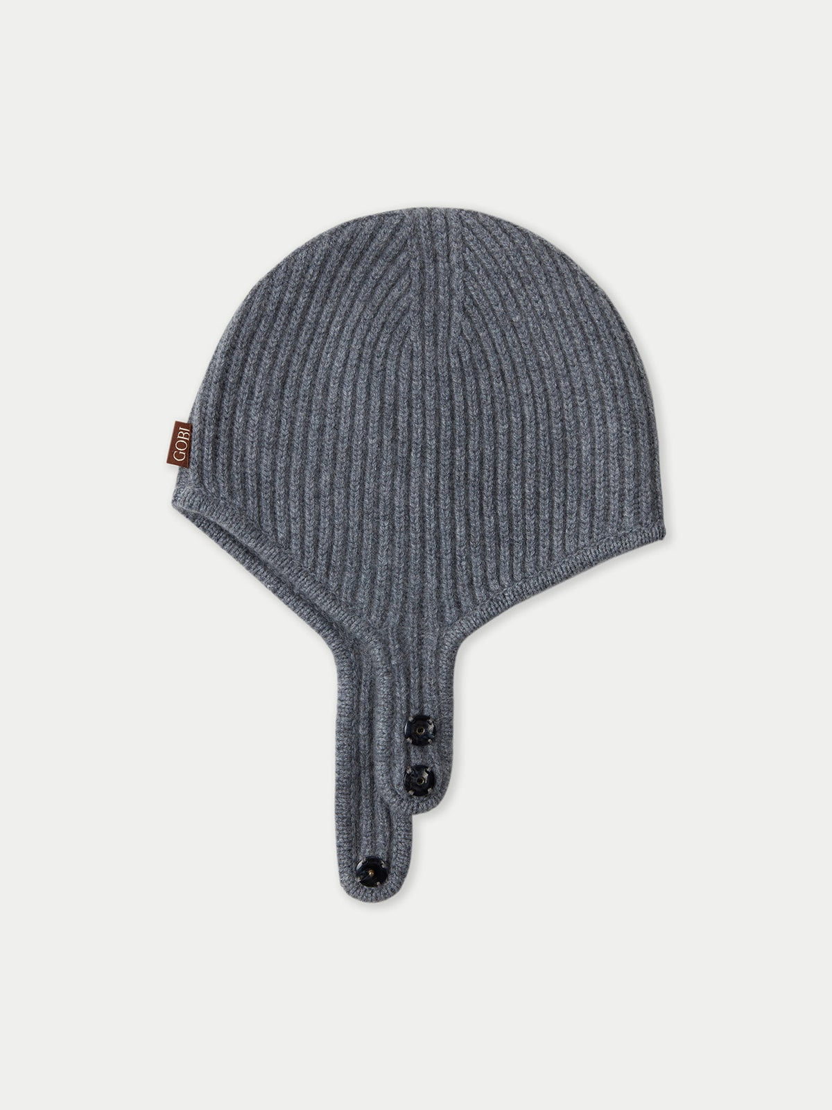 Knitted Aviator Cap — Gray