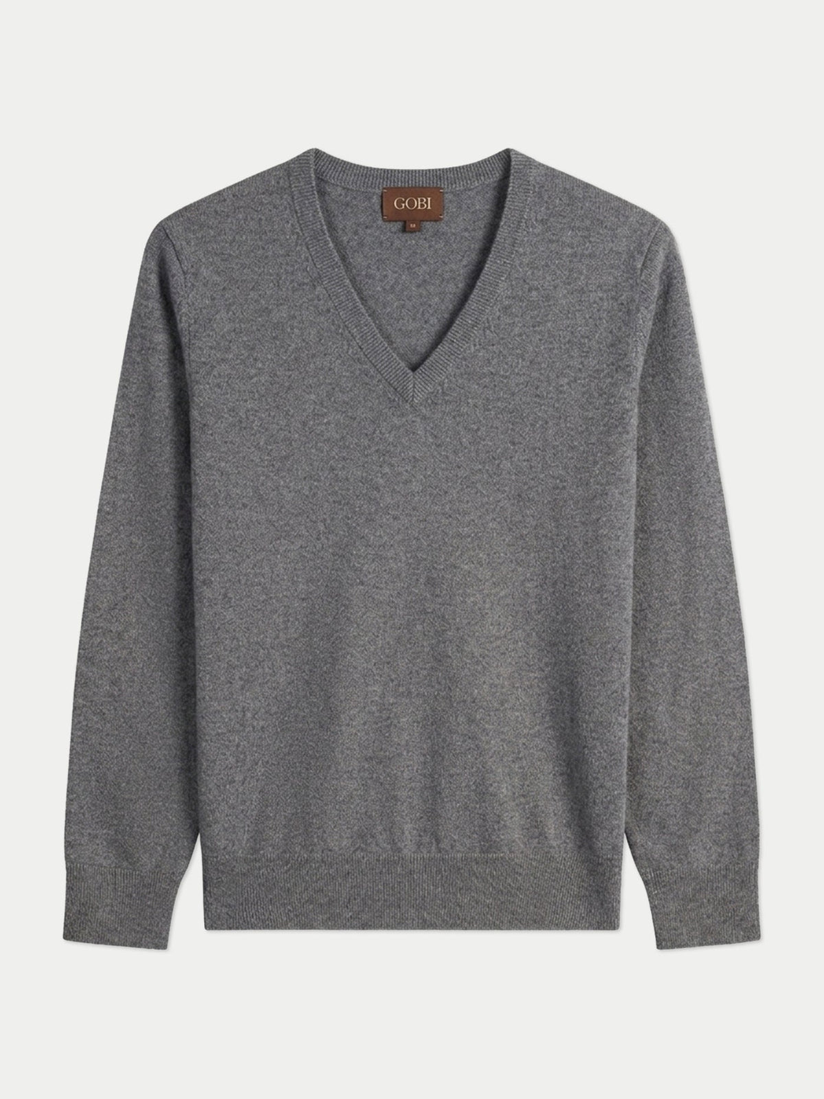 Timeless Cashmere V-neck Sweater — Gray