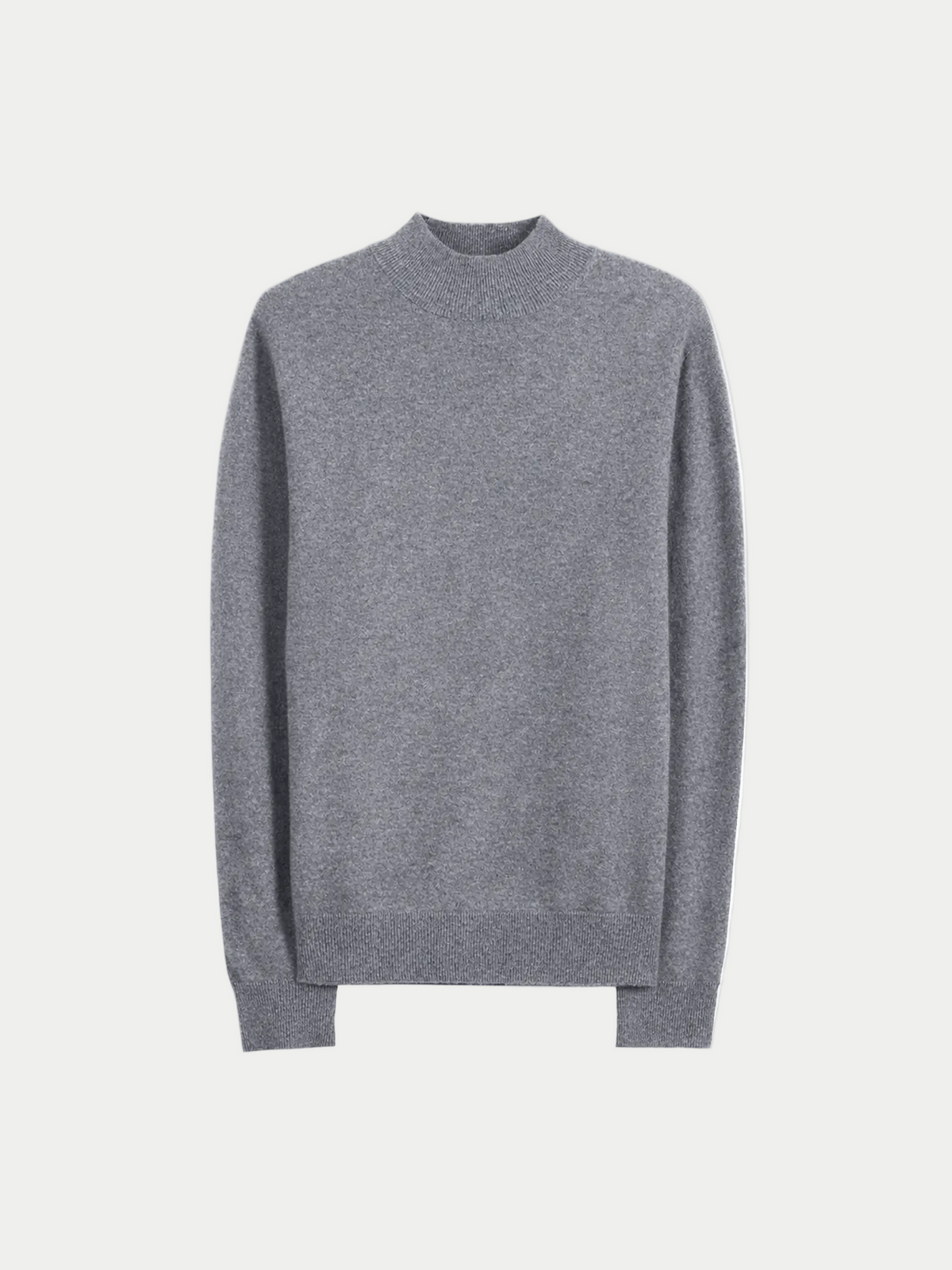 Timeless Mock Neck Cashmere Sweater — Gray