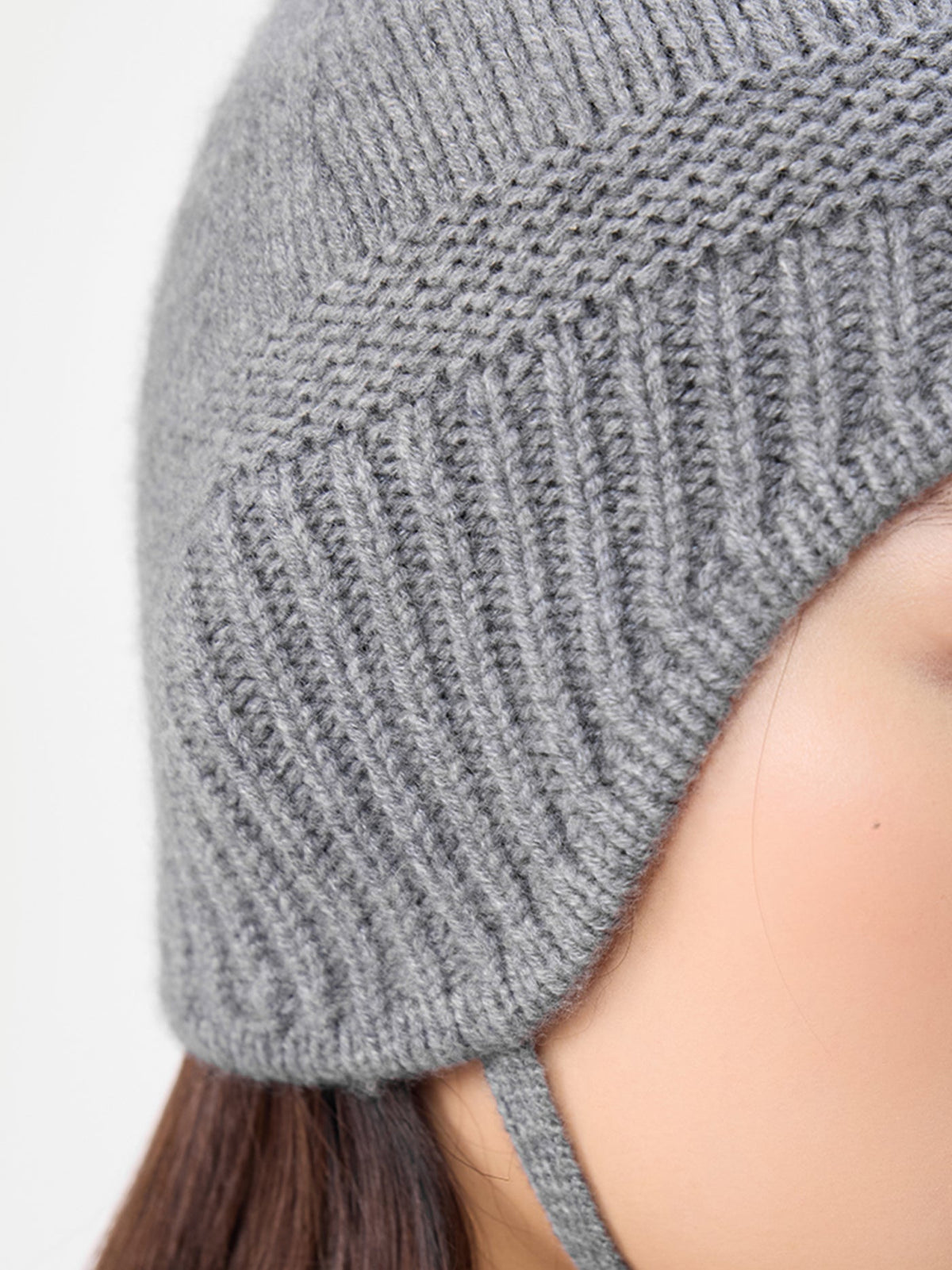 Ultimate Warmth Knit Tie Hat — Gray