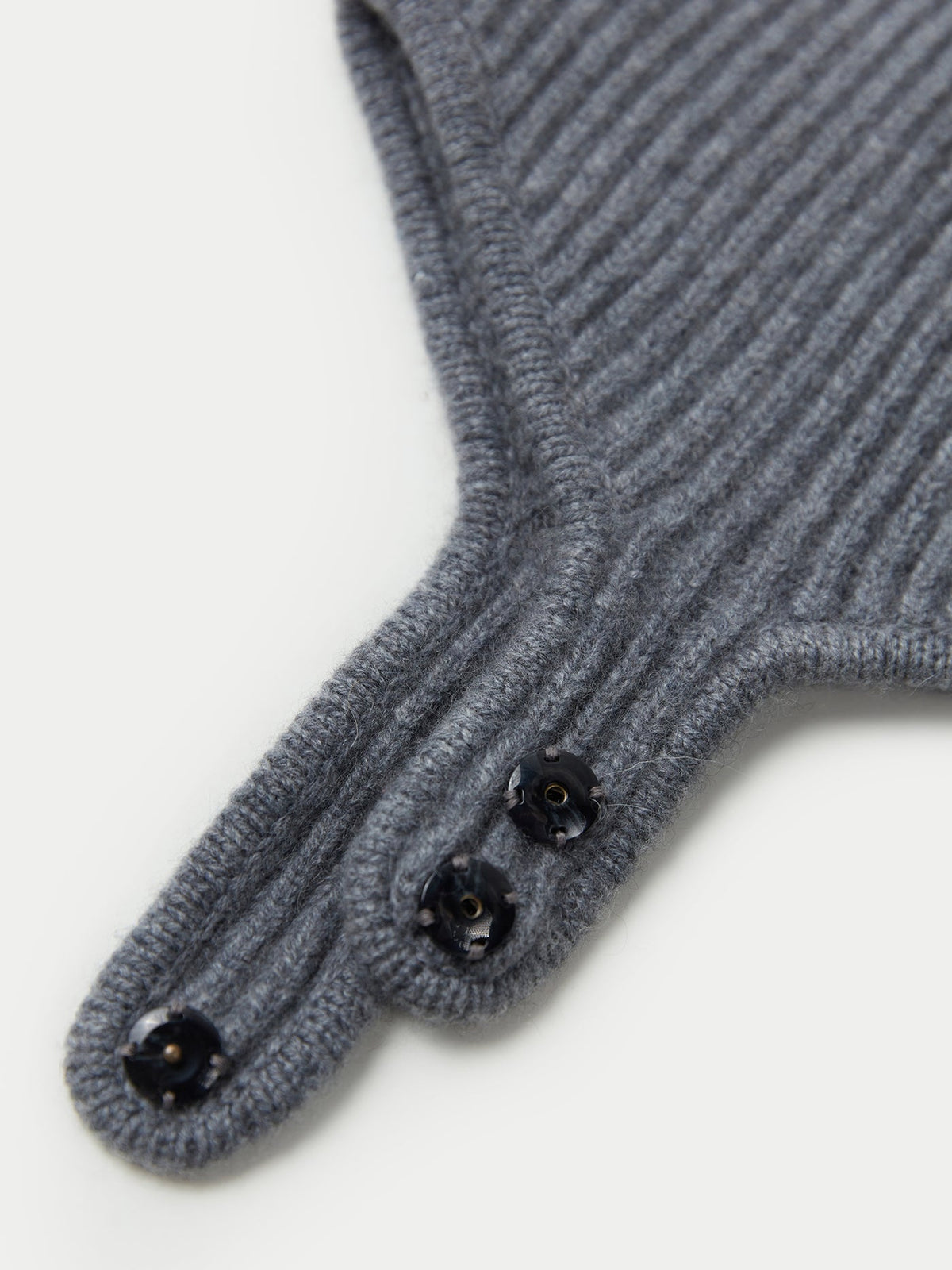 Knitted Aviator Cap — Gray