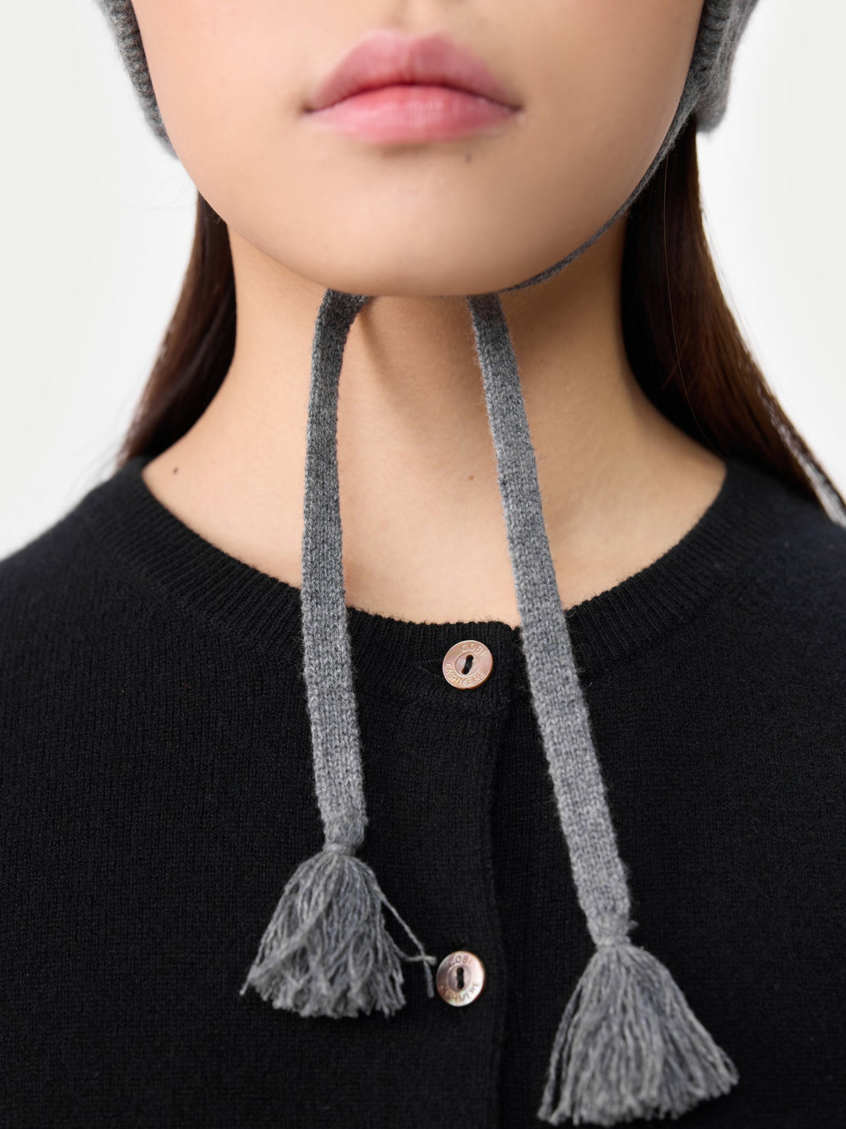 Ultimate Warmth Knit Tie Hat — Gray