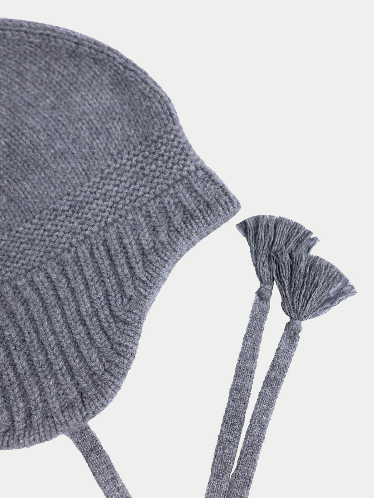 Ultimate Warmth Knit Tie Hat — Gray