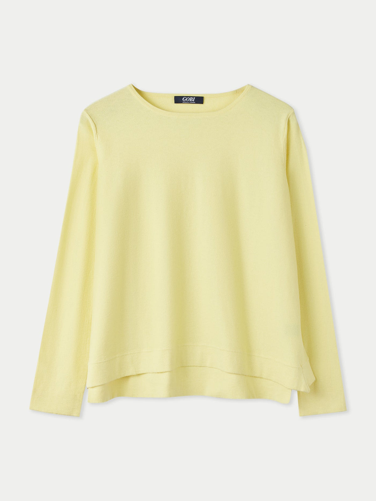Boatneck Cotton Silk Cashmere Blend Sweater — Green Sheen