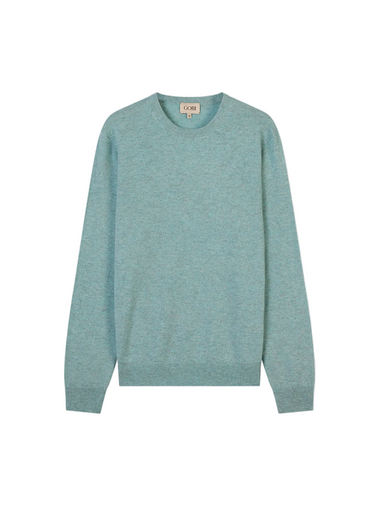 Essential Crewneck Cashmere Sweater — Haze Blue