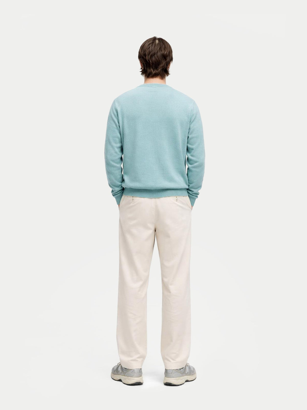 Essential Crewneck Cashmere Sweater — Haze Blue