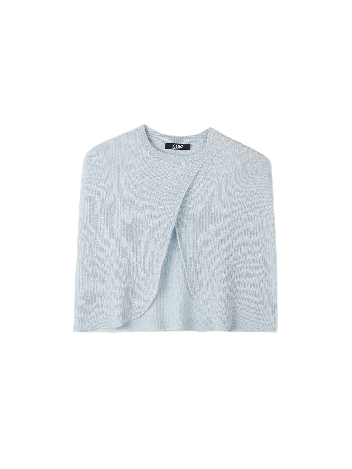 Lightweight Silk Cashmere Capelet — Ice Flow