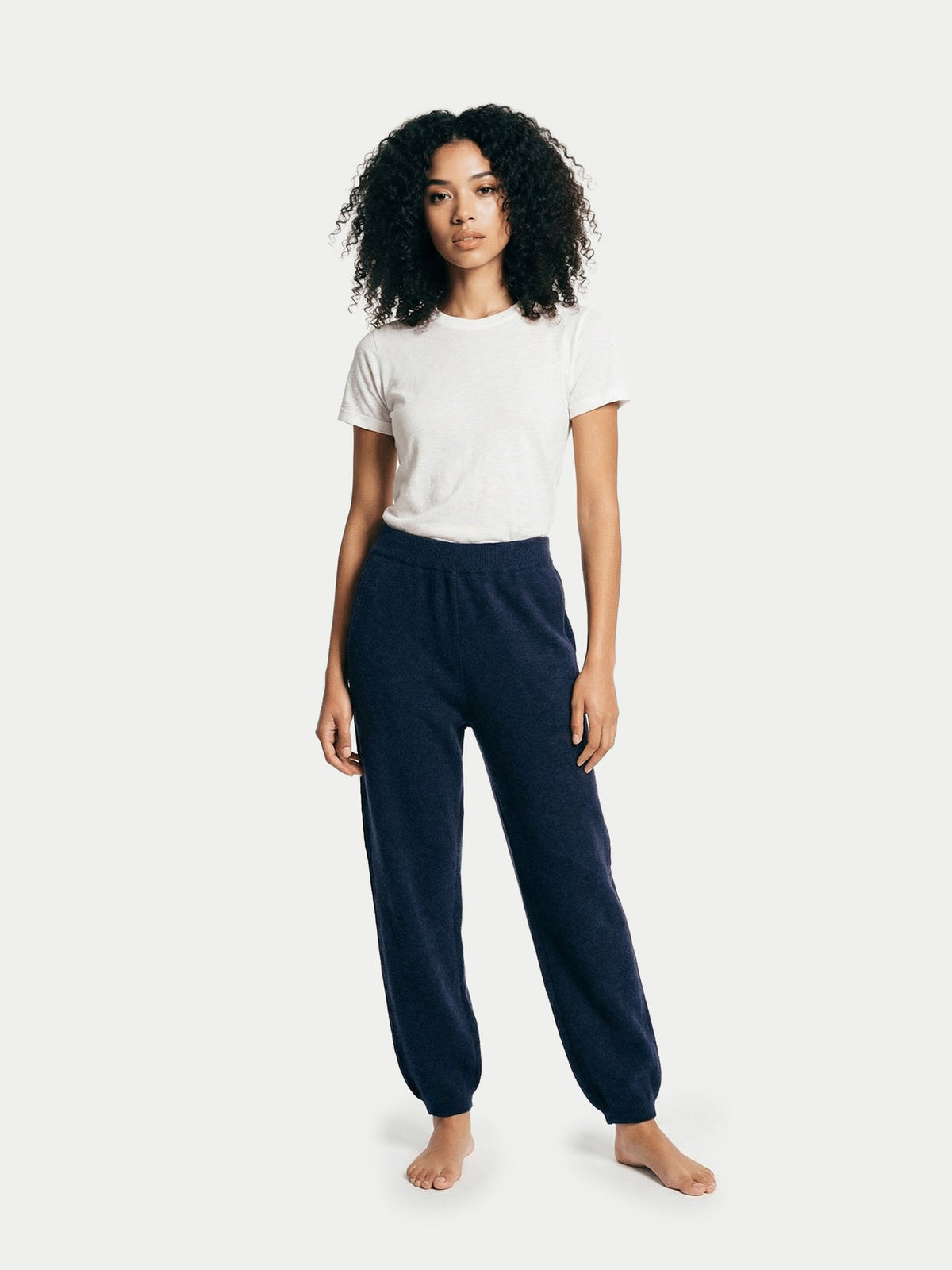 Women's Cashmere Sweatpants — Ink Blue