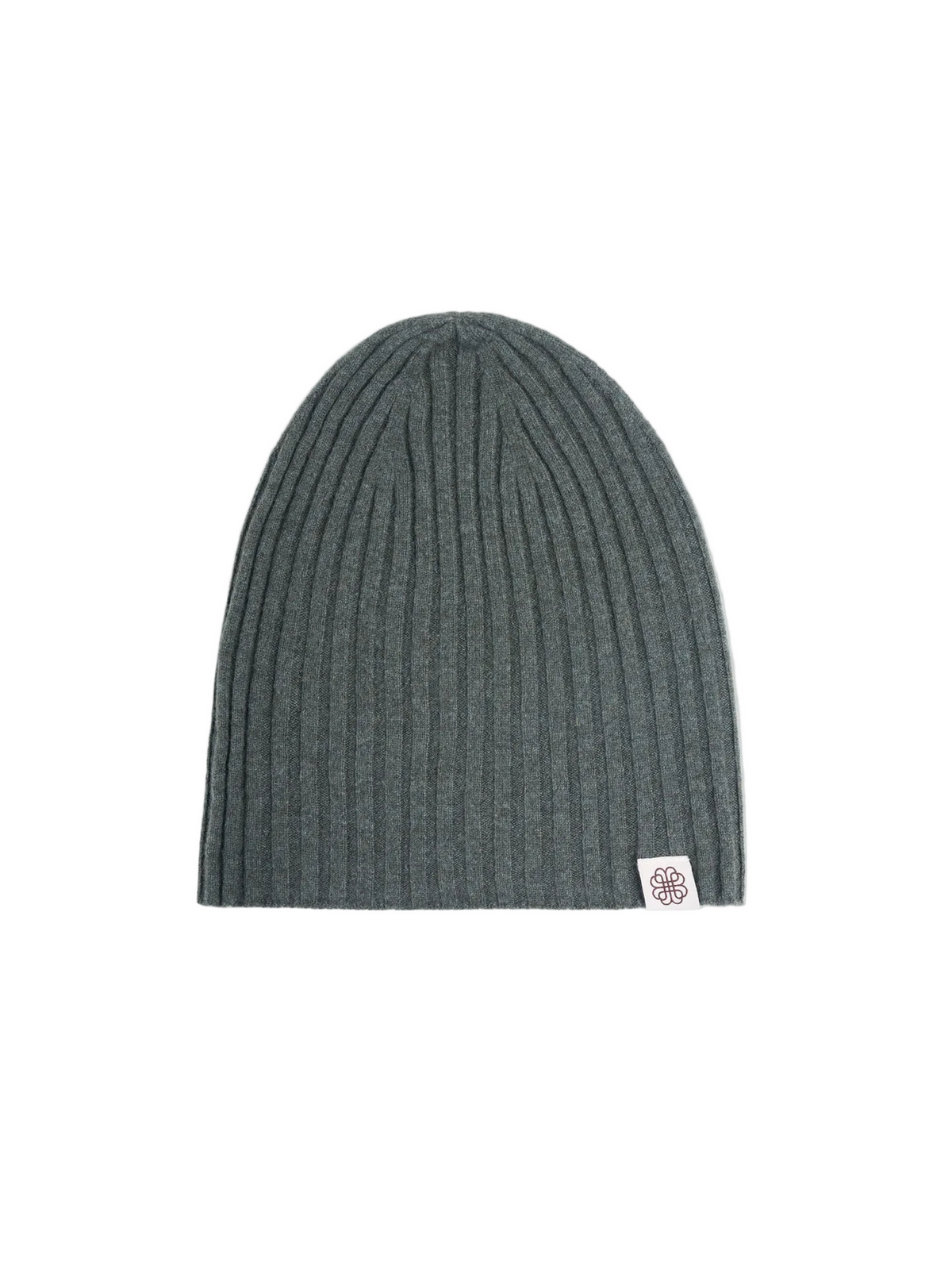 Cashmere Rib Knit Hat — Lichen Green