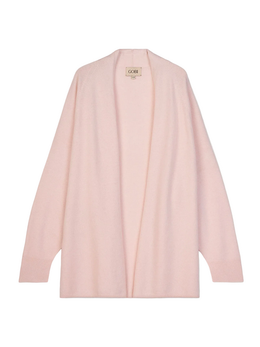 Cashmere Open-front Cardigan — Light Blush