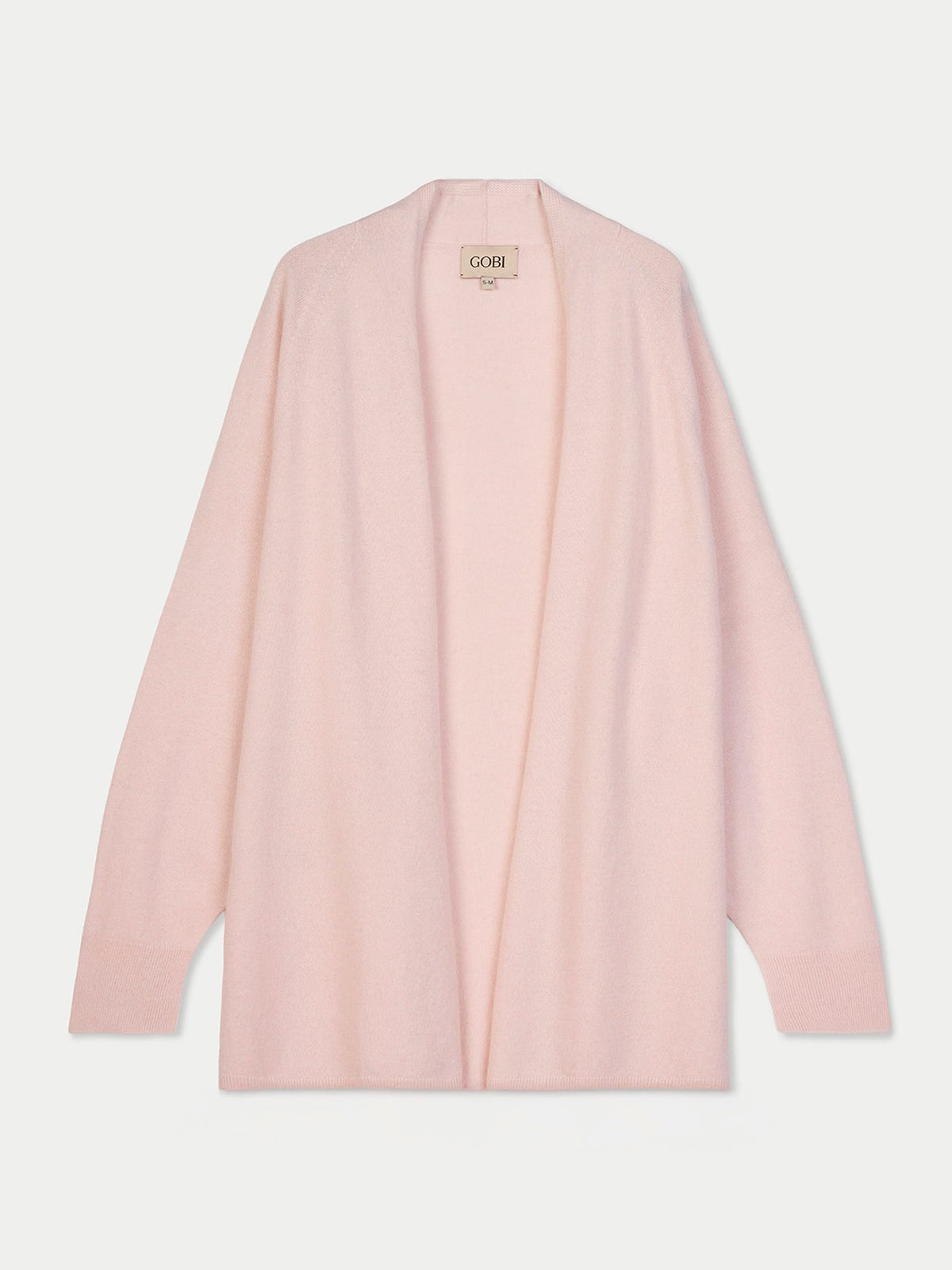 Cashmere Open-front Cardigan — Light Blush