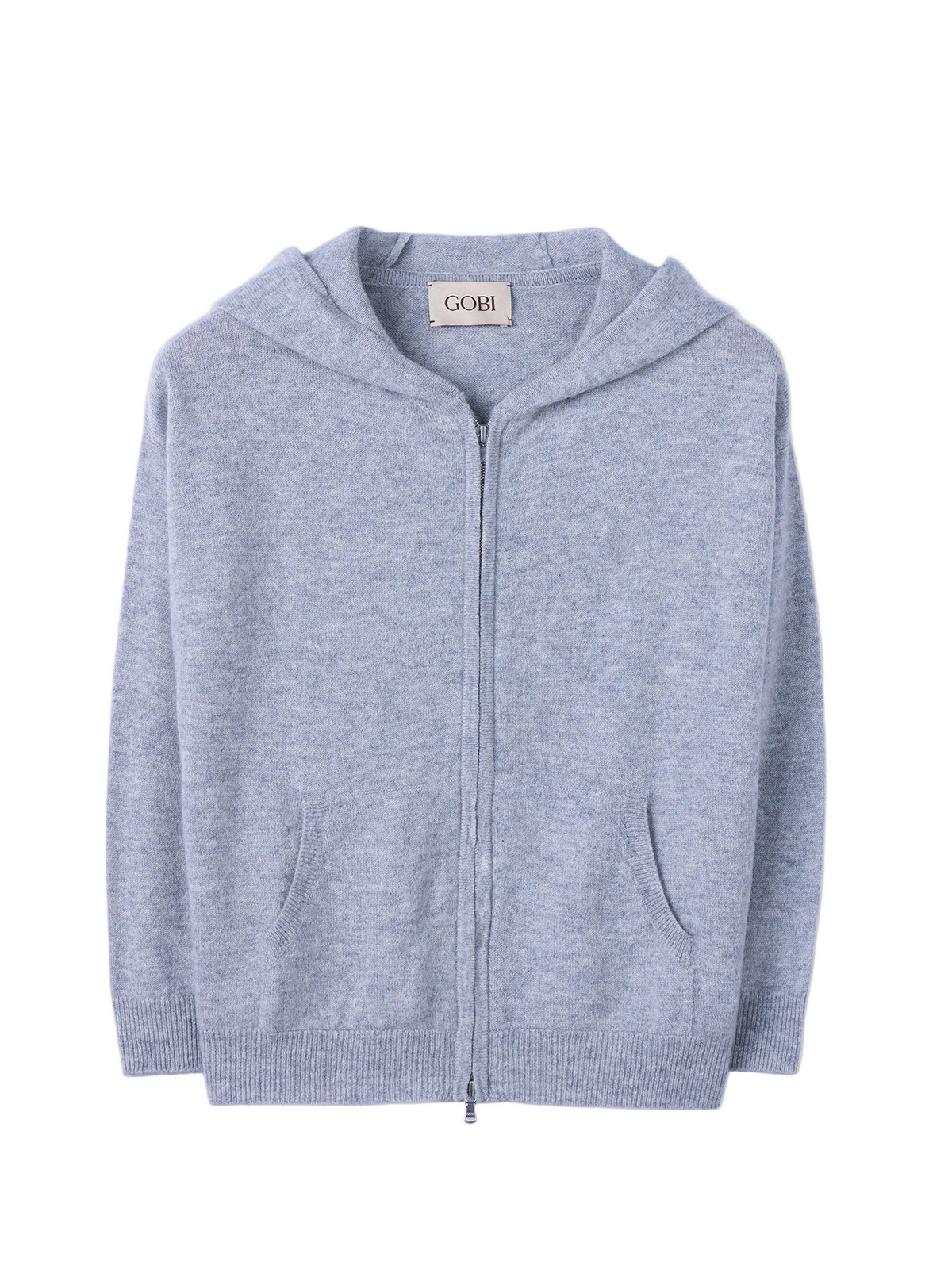 Kids Zipper Hoodie — Light Gray