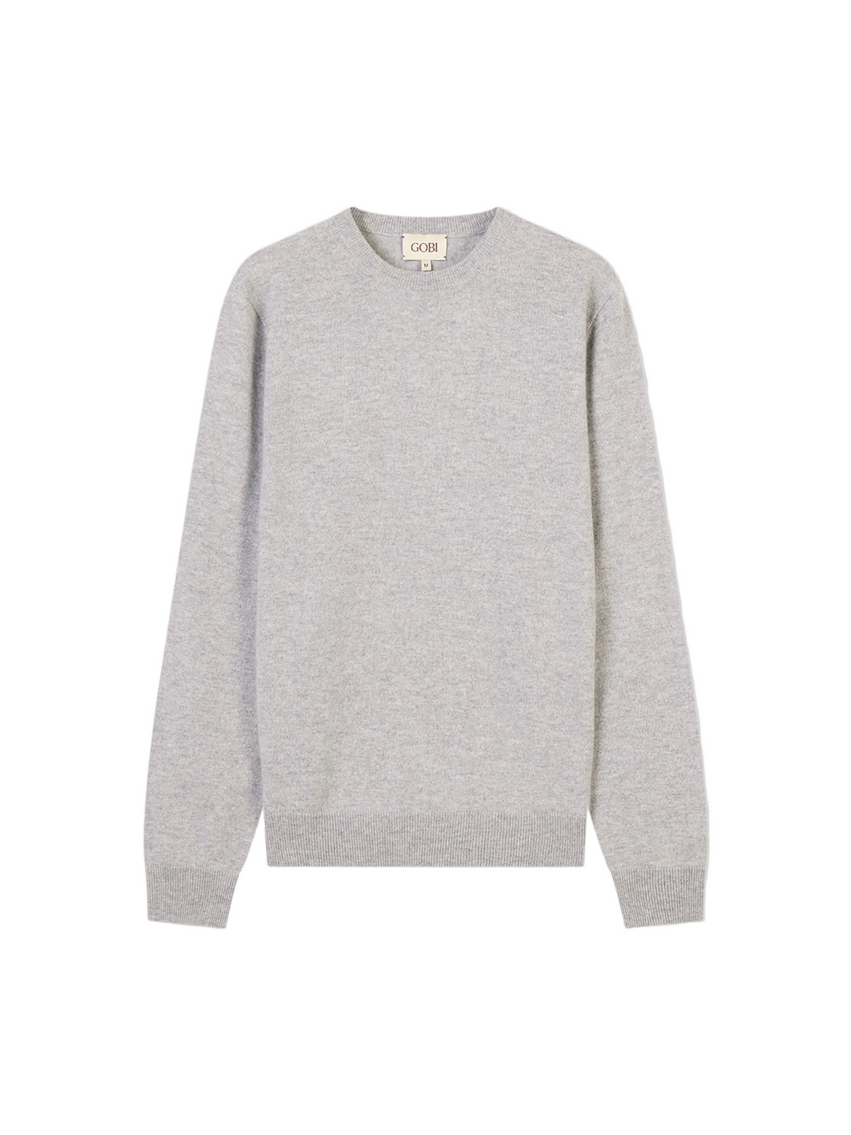 Essential Crewneck Cashmere Sweater — Light Gray