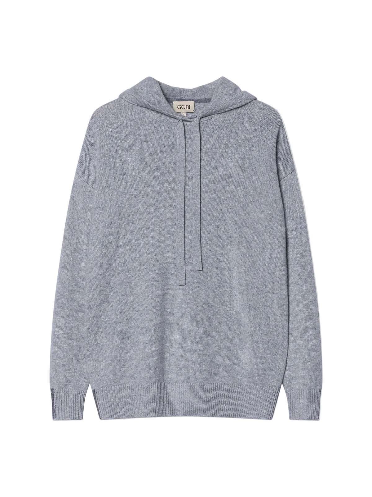 Cashmere Pullover Hoodie — Light Gray