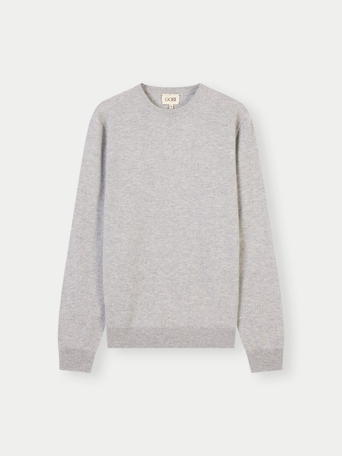 Essential Crewneck Cashmere Sweater — Light Gray