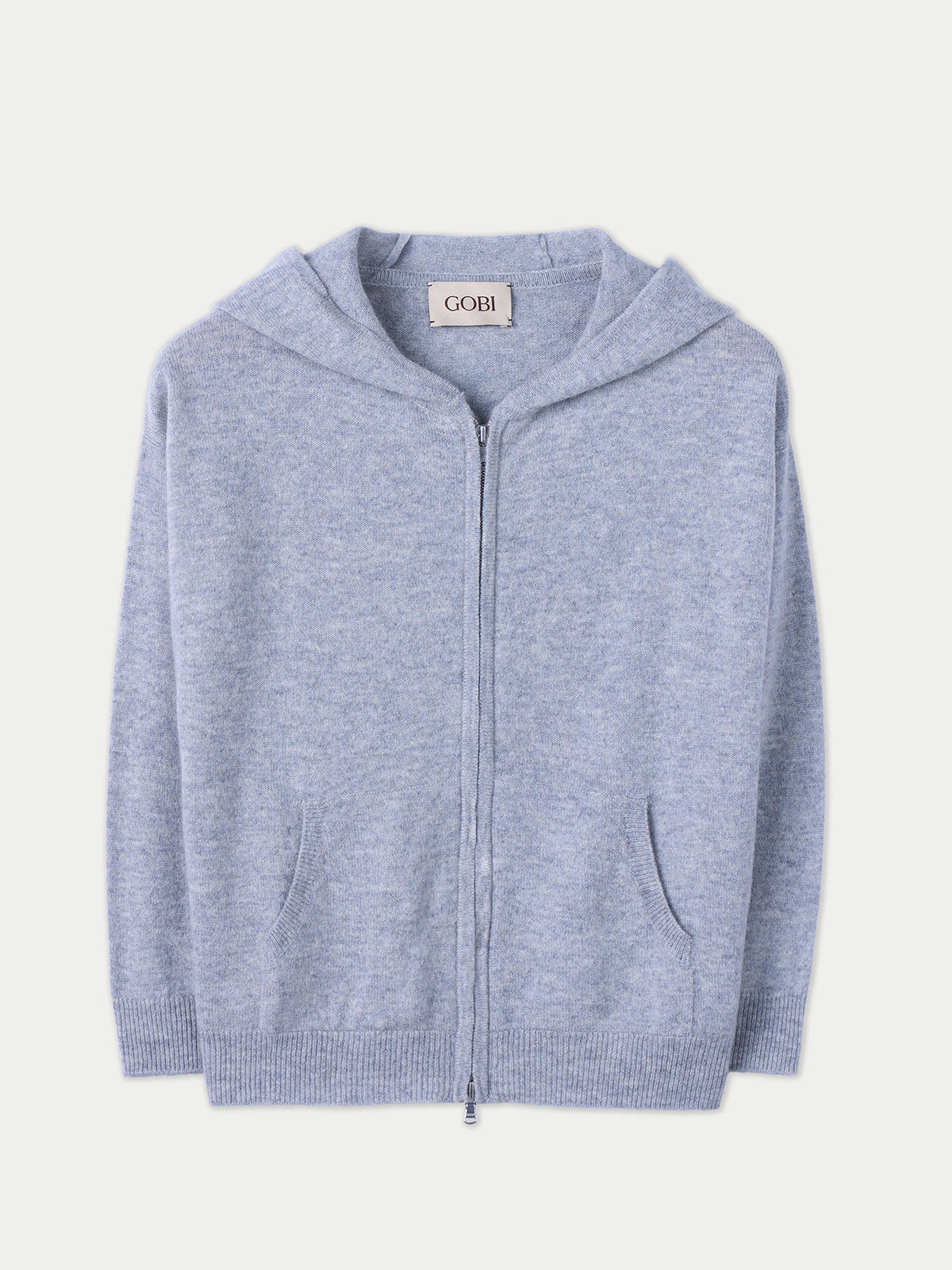 Kids Zipper Hoodie — Light Gray
