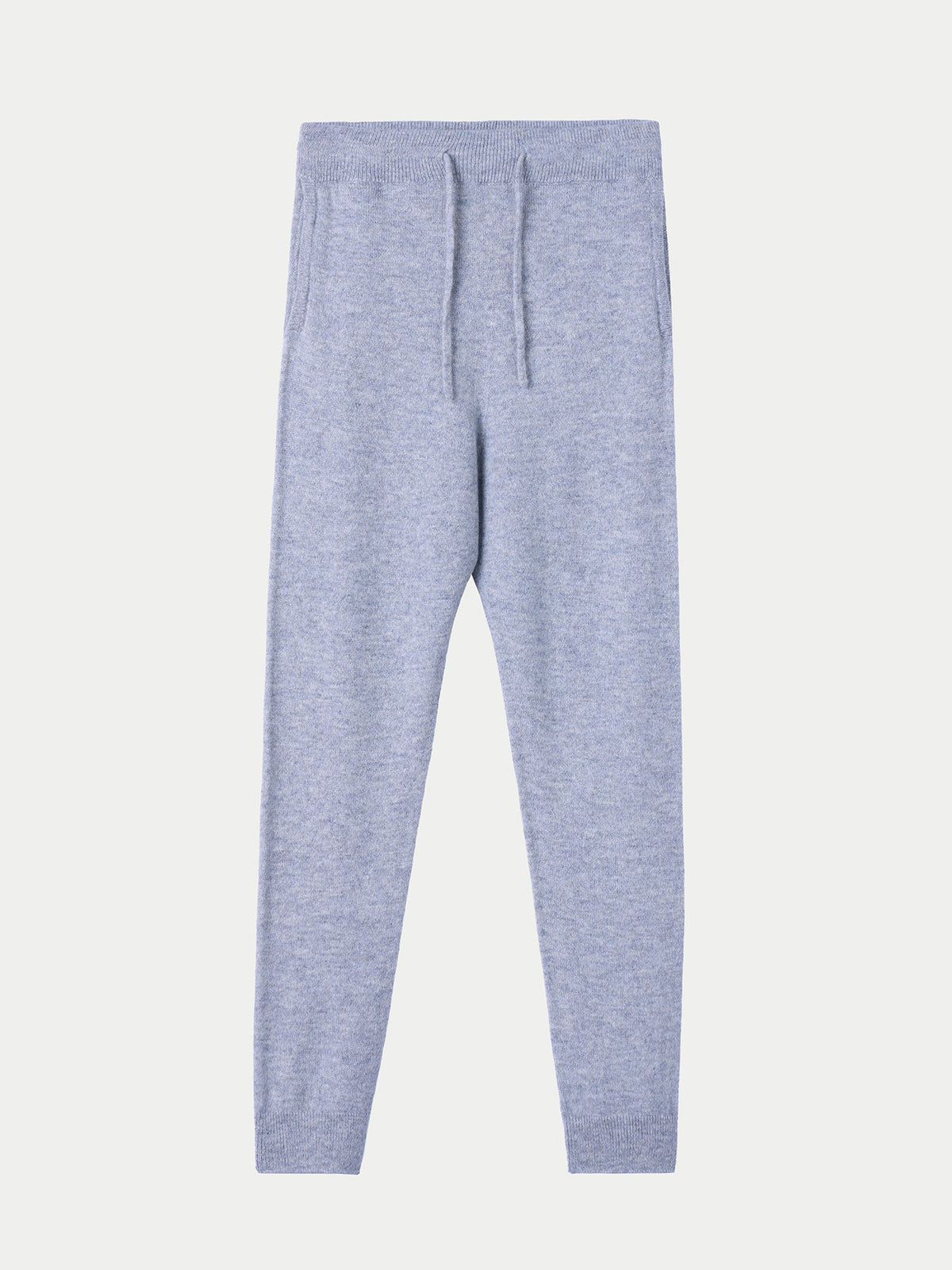 Kids Cashmere Track Pants — Light Gray