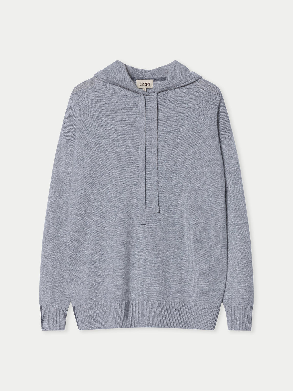 Cashmere Pullover Hoodie — Light Gray
