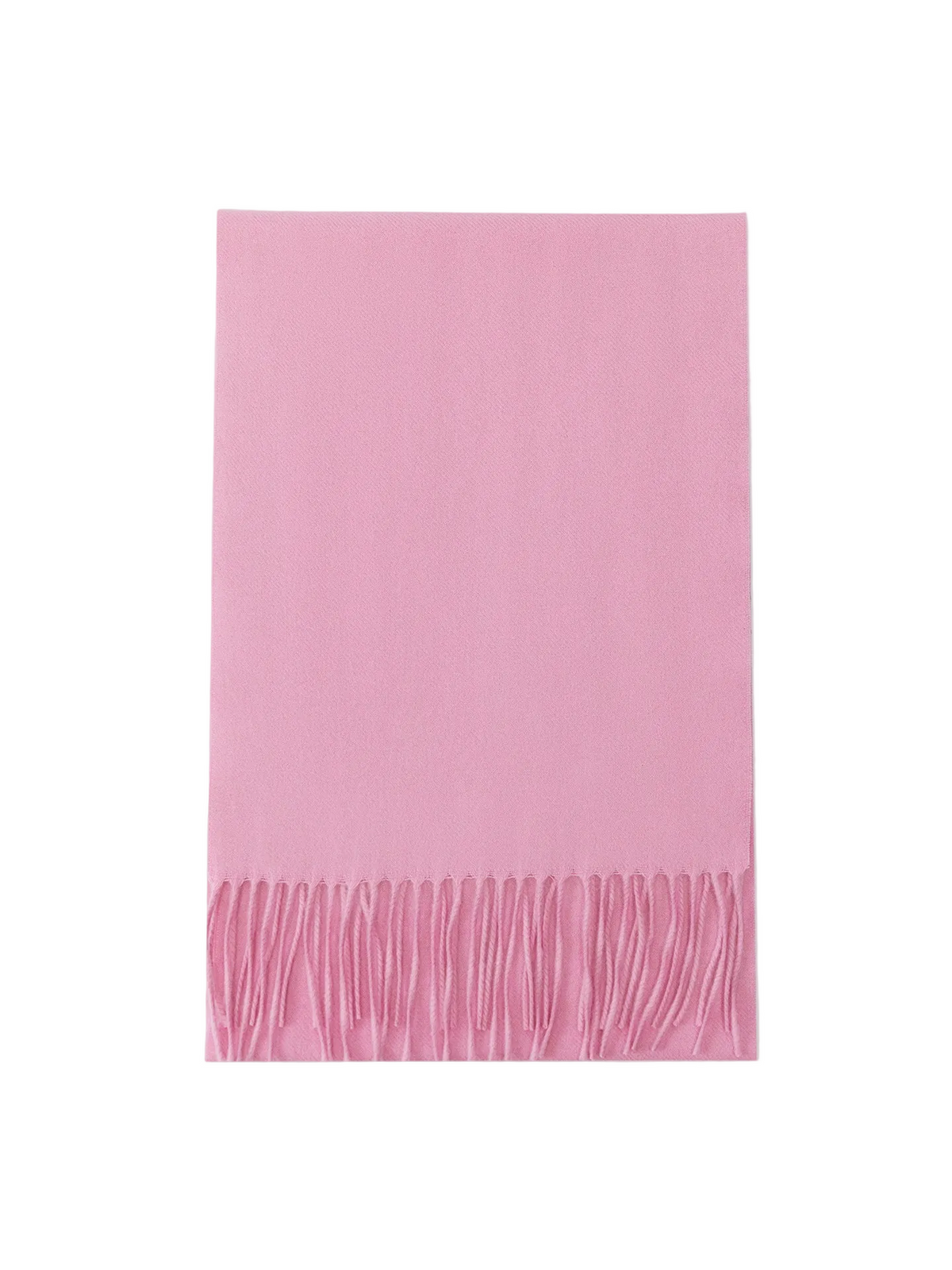 Cashmere Fringed Scarf — Light Lilac Pink