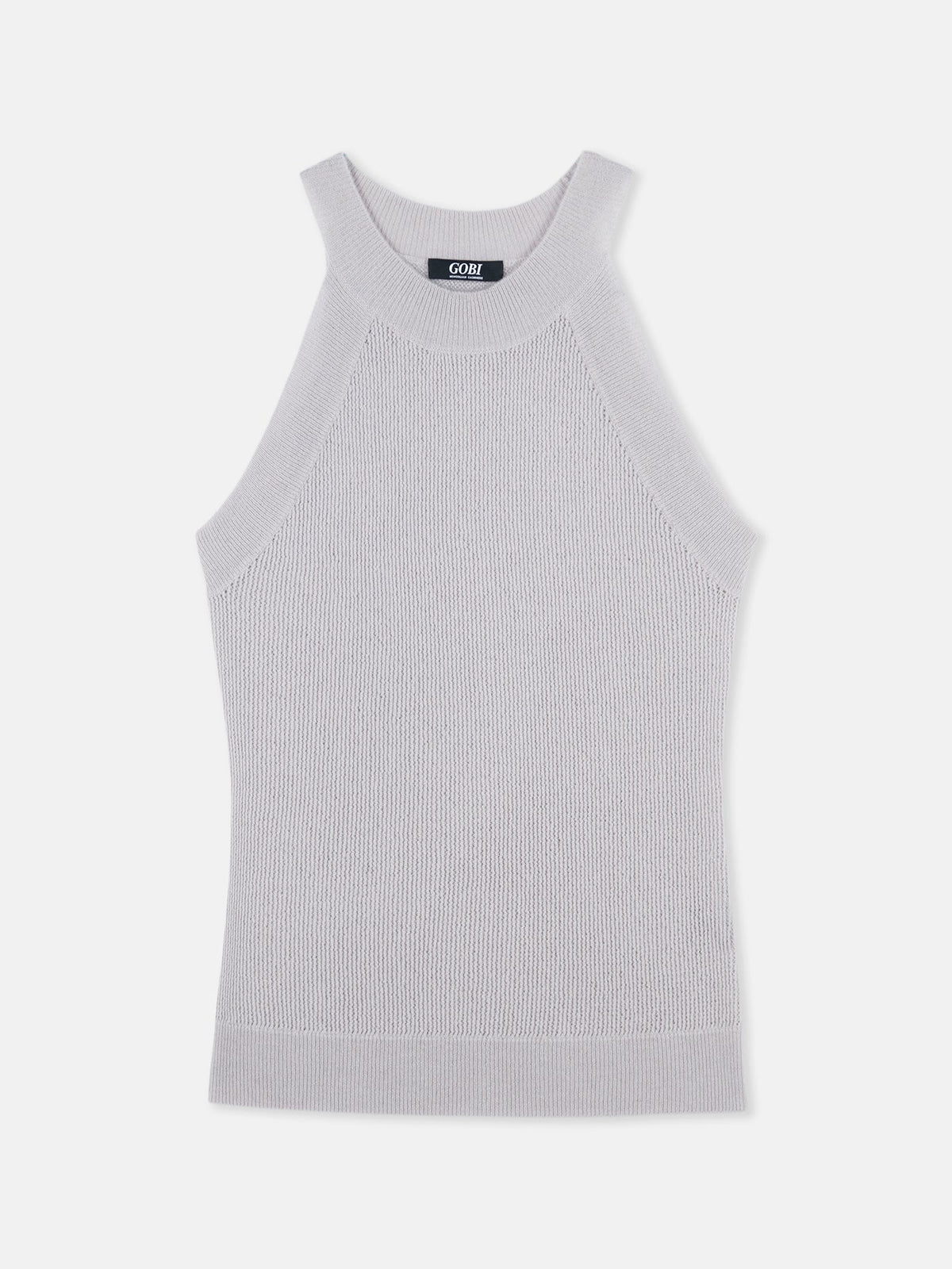 Sleeveless Cashmere Top — Light Taupe