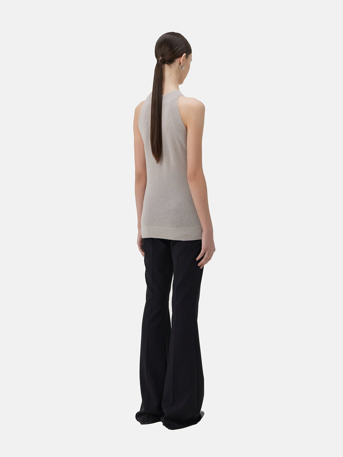 Sleeveless Cashmere Top — Light Taupe
