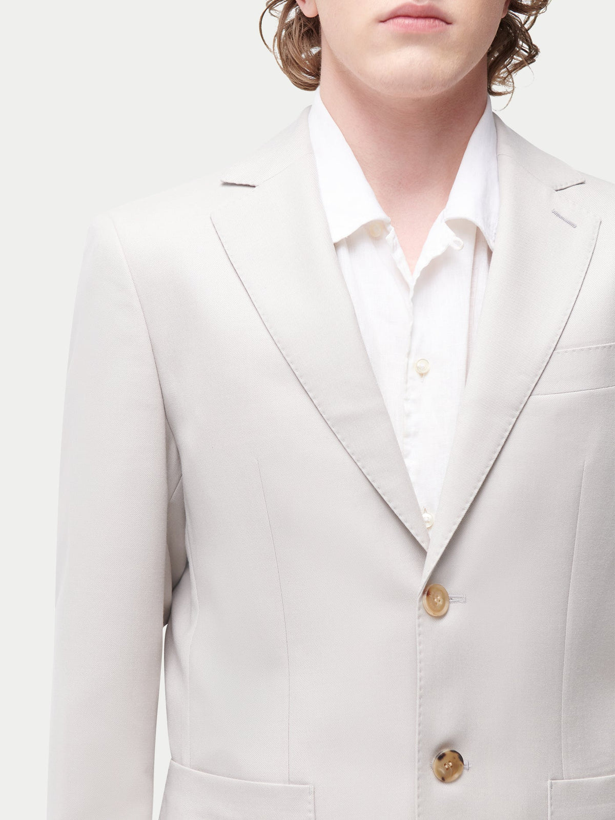 Men's Single-breasted Cashmere Blazer — Light Taupe