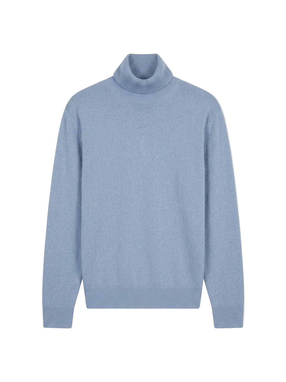 Timeless Turtleneck Cashmere Sweater — Muted Blue