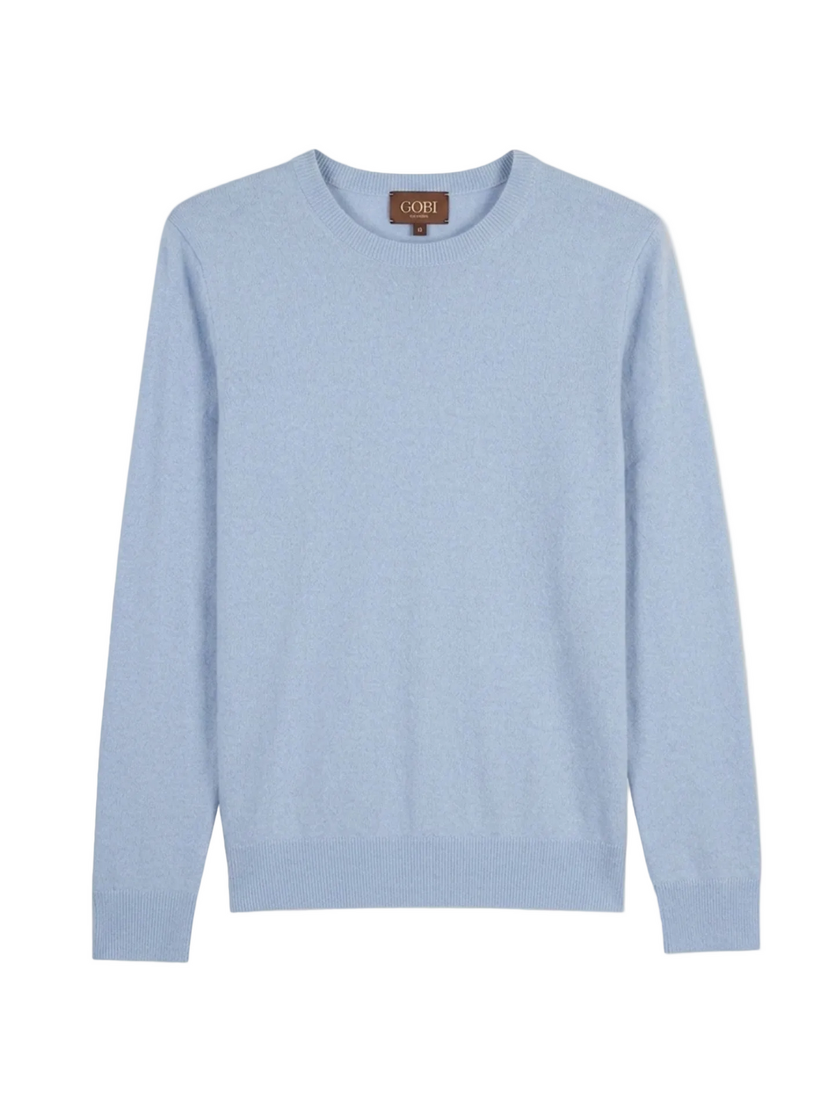 Timeless Cashmere Crewneck Sweater — Muted Blue