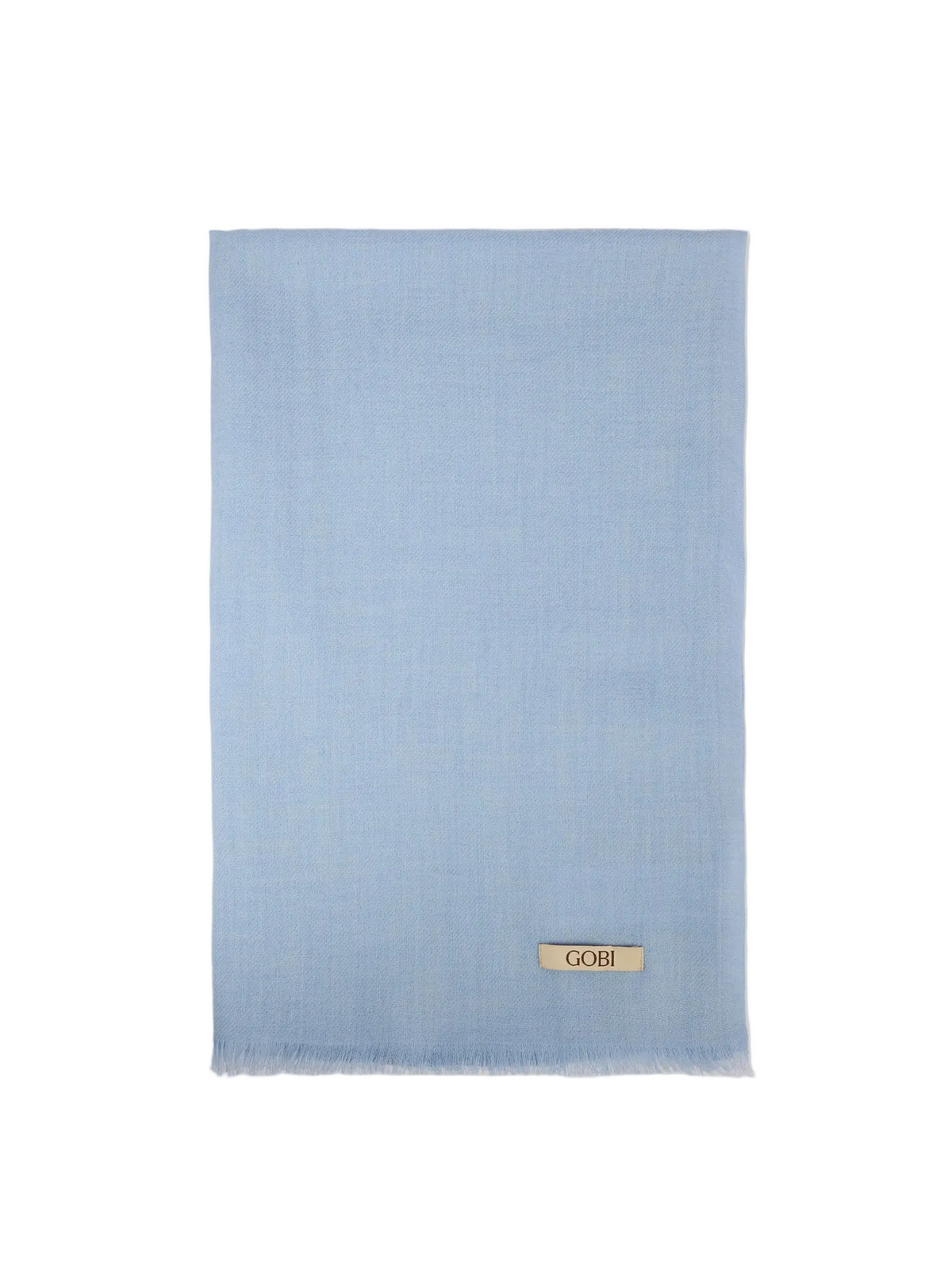 Lightweight Cashmere Woven Scarf — Muted Blue