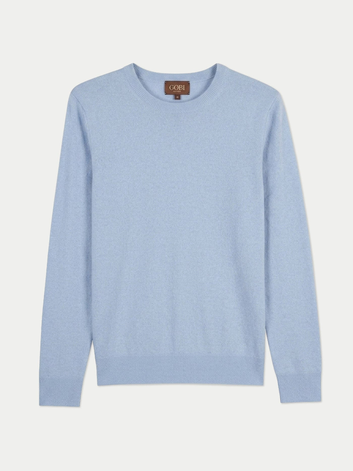 Timeless Cashmere Crewneck Sweater — Muted Blue