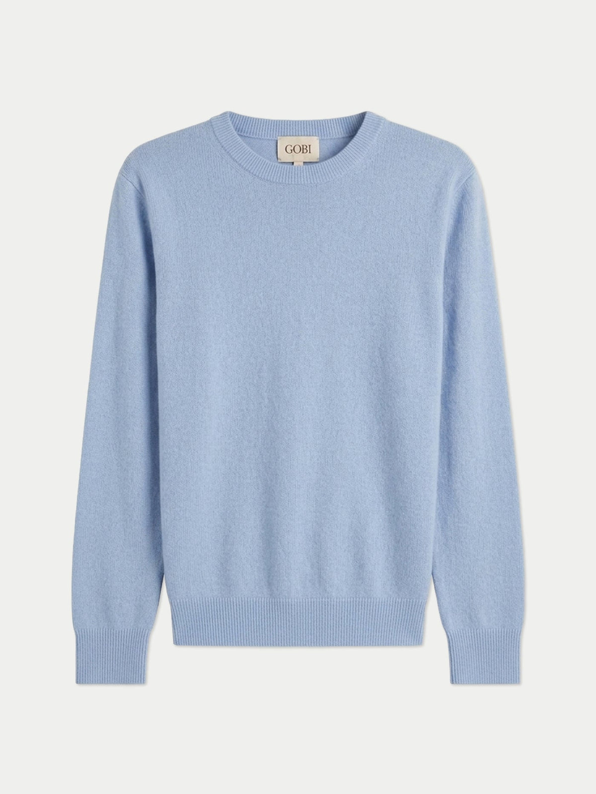 Timeless Crewneck Cashmere Sweater — Muted Blue