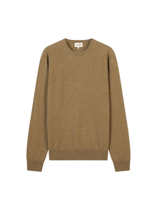 Essential Crewneck Cashmere Sweater — Muted Green