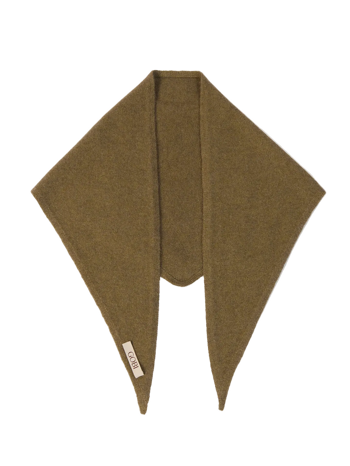 Triangular Cashmere Scarf — Muted Green