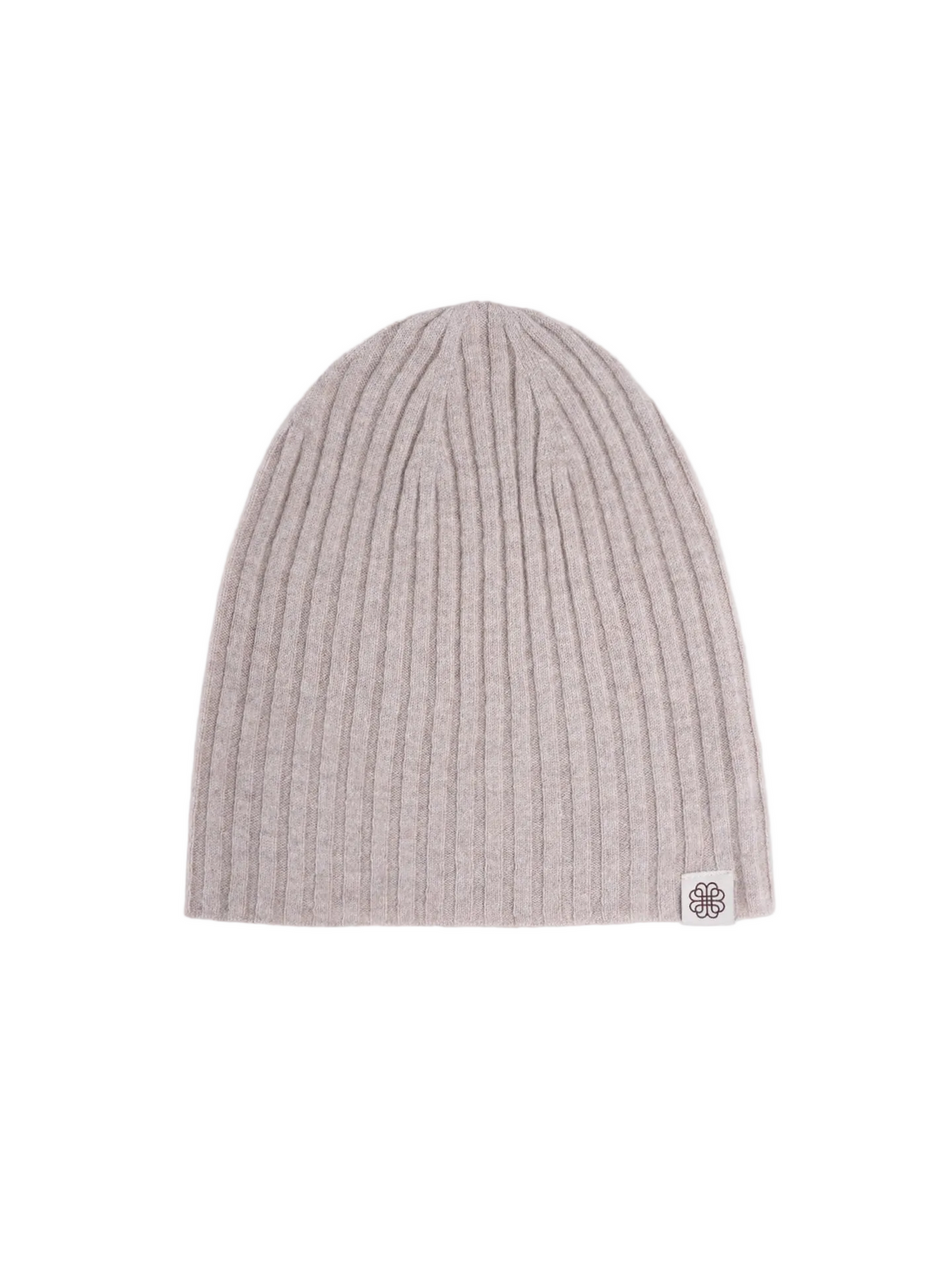 Cashmere Rib Knit Hat — Muted Taupe